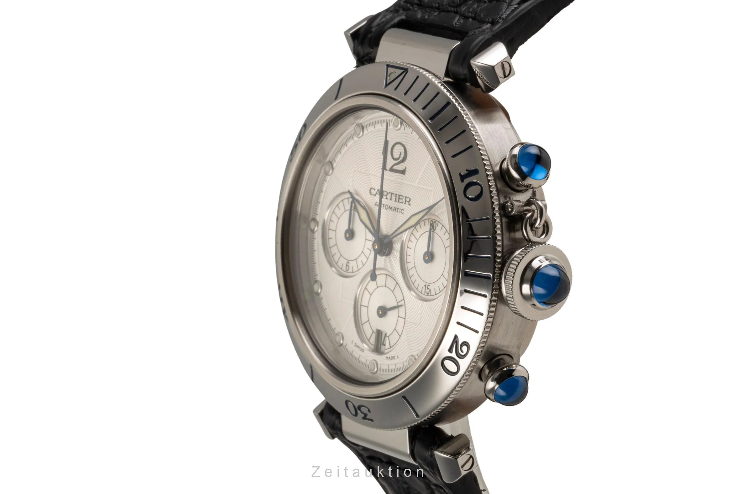 Cartier Pasha chronograph steel automatic men's watch W3103055, 2113  [2305650] - Image 6