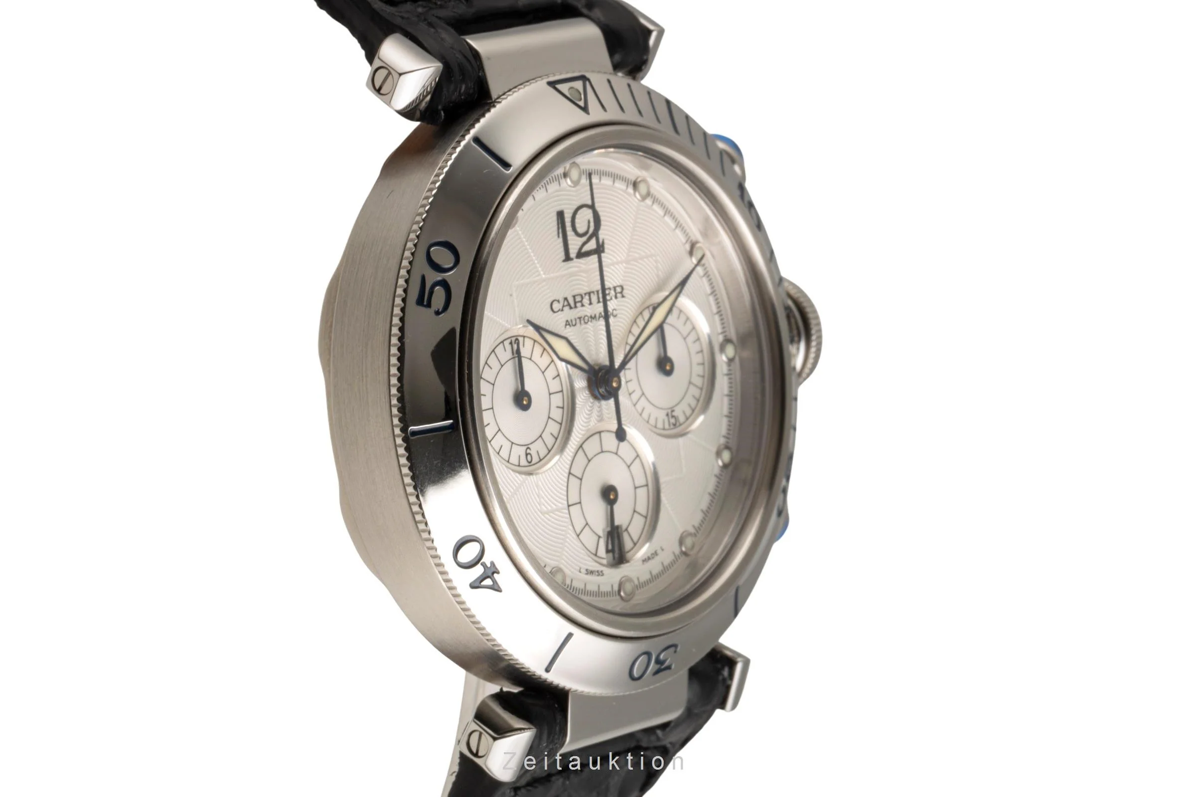 Cartier Pasha chronograph steel automatic men's watch W3103055, 2113  [2305650] - Image 7