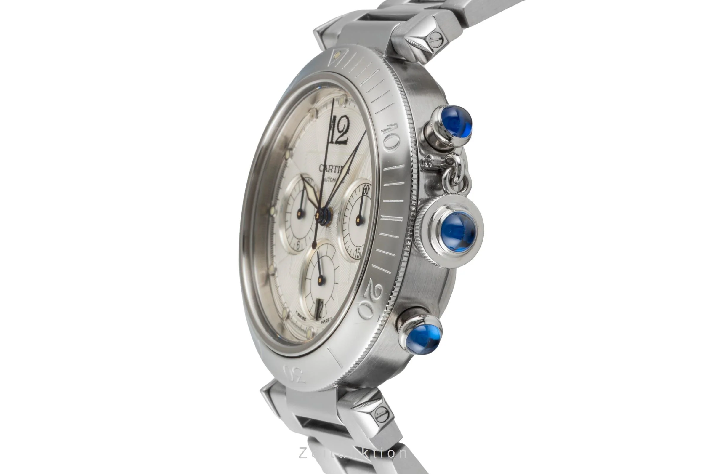 Cartier Pasha chronograph steel automatic men's watch W31030H3  [2600001] - Image 7