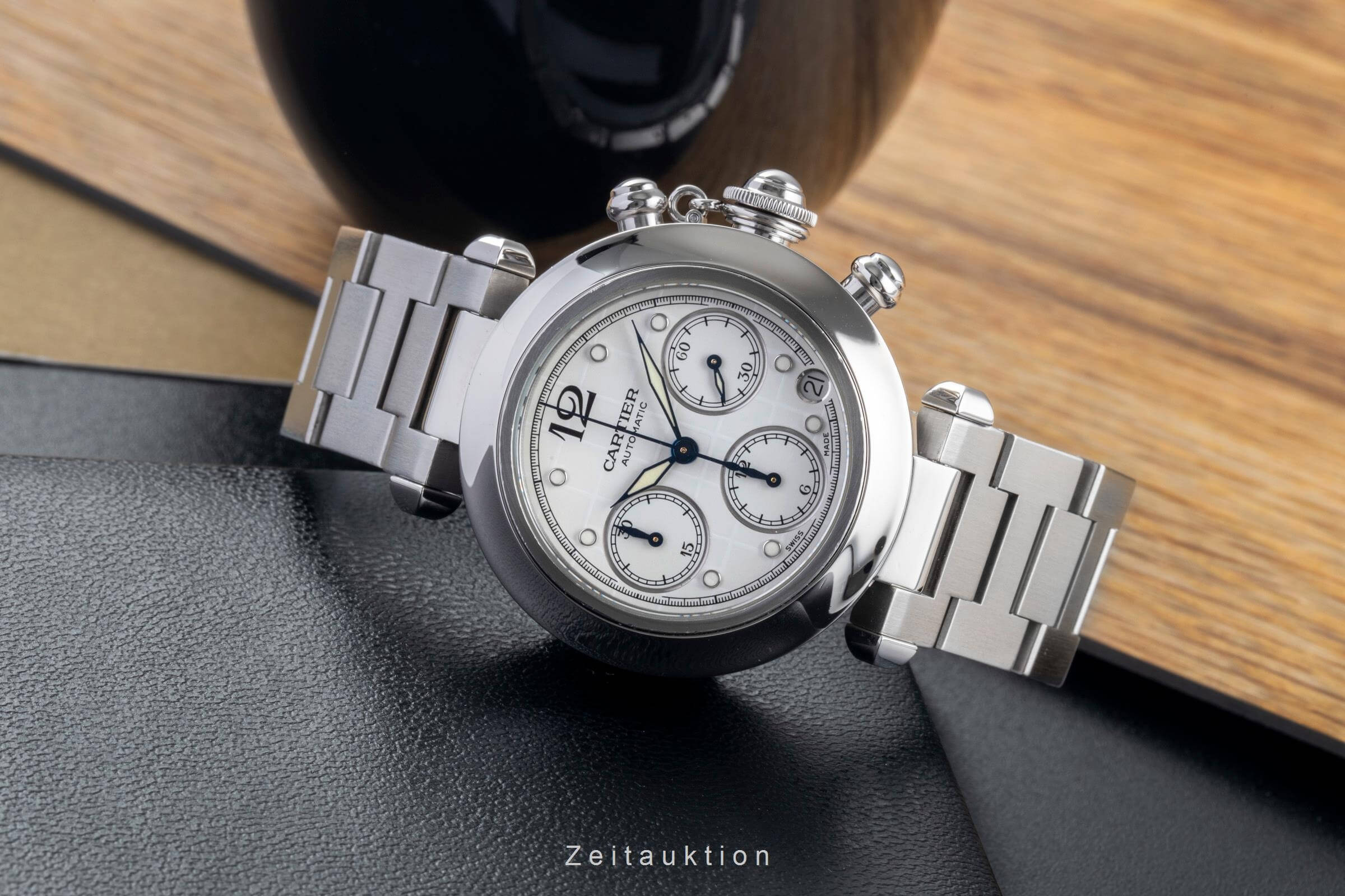Cartier Pasha chronograph steel automatic men's watch W31039M7 2412 LP: 7200EUR  [2500177] - Image 3