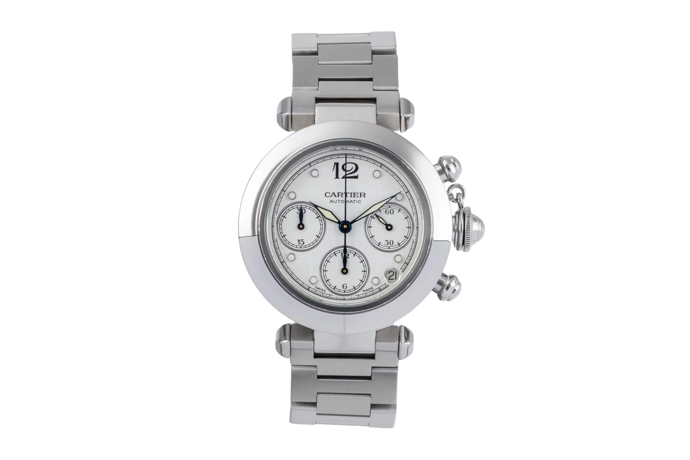 Cartier Pasha chronograph steel automatic men's watch W31039M7 2412 LP: 7200EUR  [2500177] - Image 5