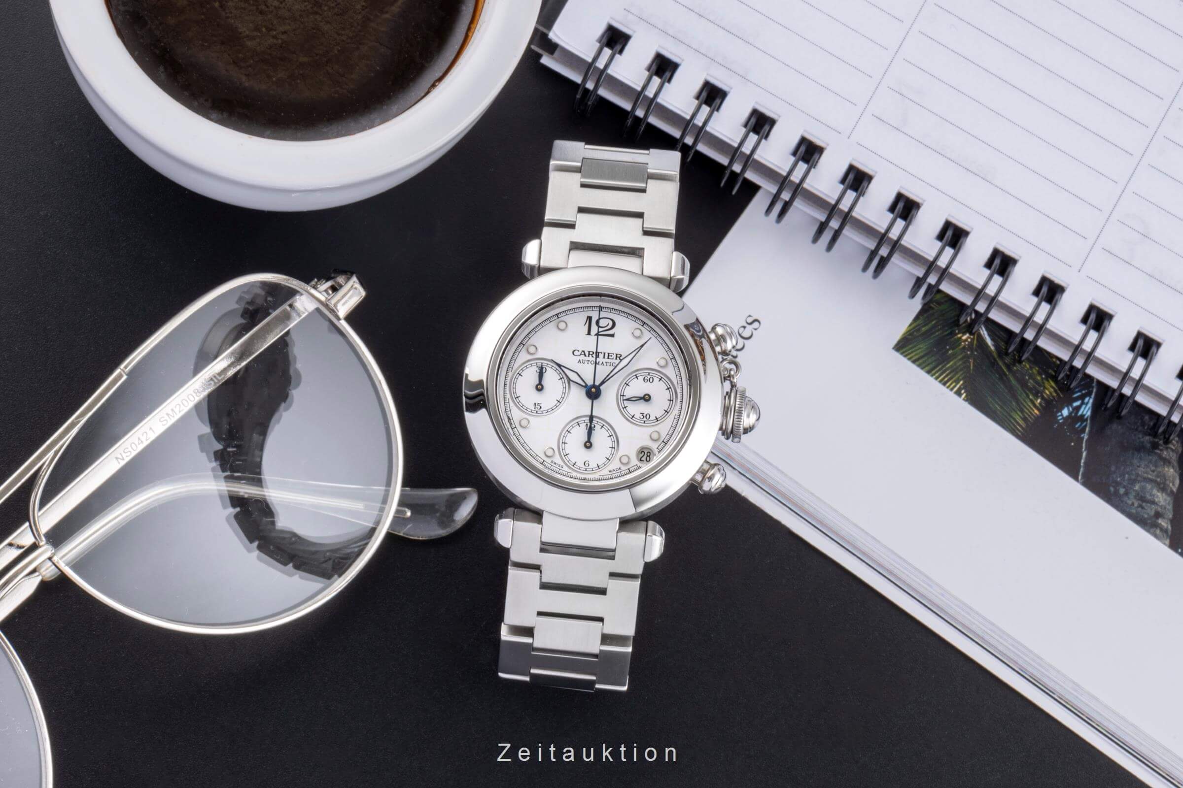 Cartier Pasha chronograph steel automatic men's watch W31039M7 LP: 7200EUR  [2500326] - Image 4