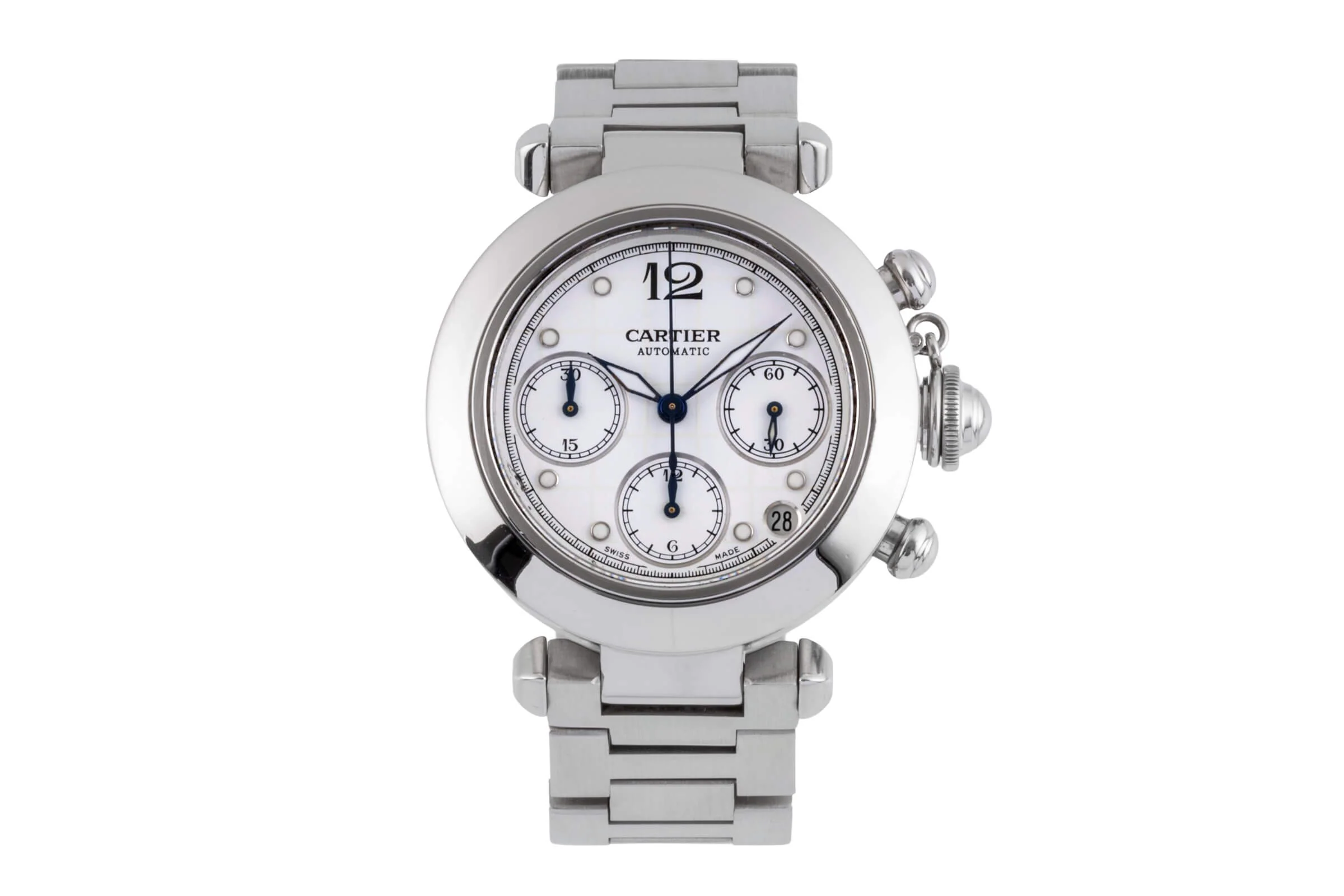 Cartier Pasha chronograph steel automatic men's watch W31039M7 LP: 7200EUR  [2500326] - Image 5