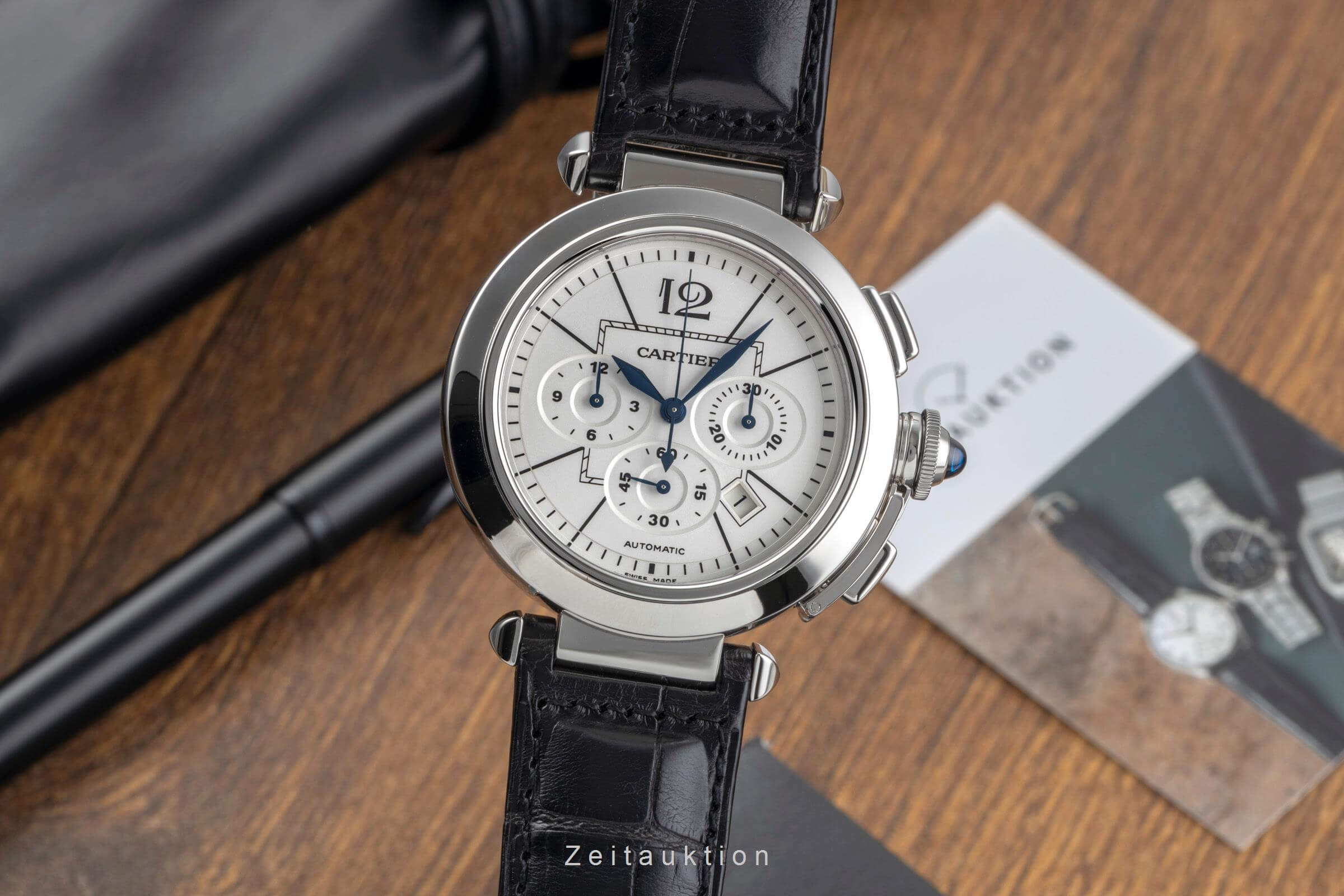 Cartier Pasha chronograph steel automatic men's watch W3108555 LP: 11100EUR  [2501589] - Image 2