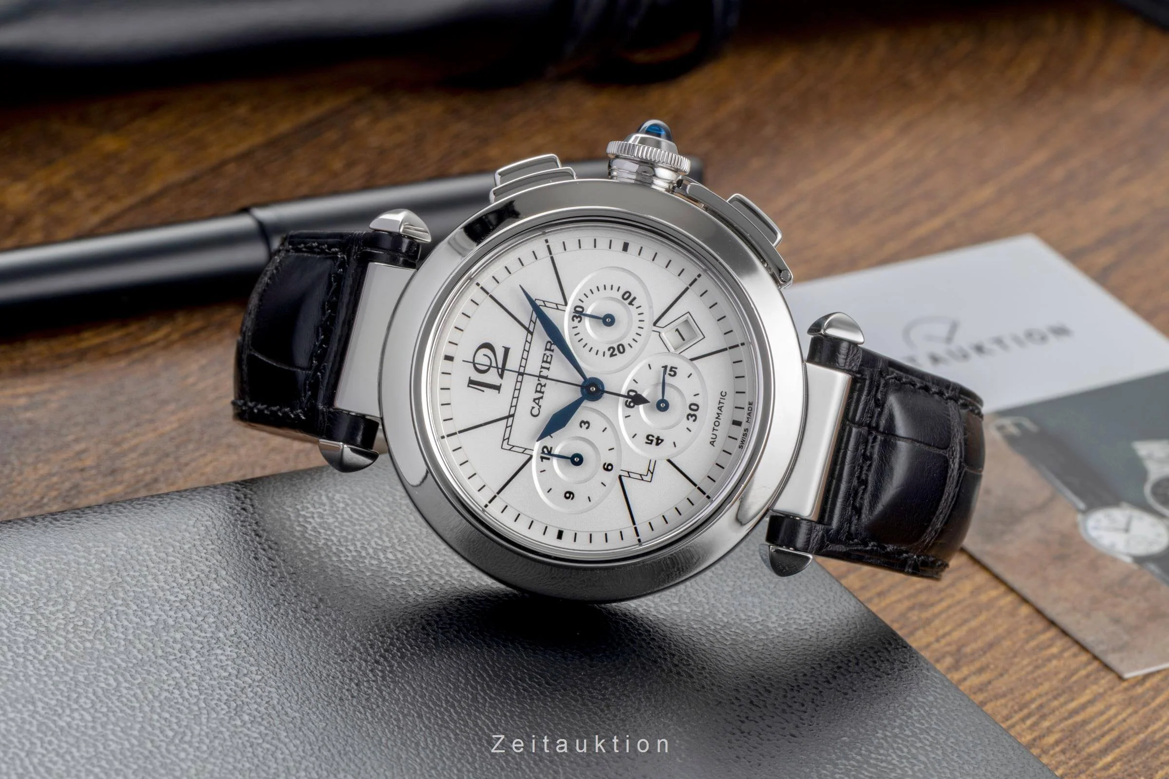 Cartier Pasha chronograph steel automatic men's watch W3108555 LP: 11100EUR  [2501589] - Image 3
