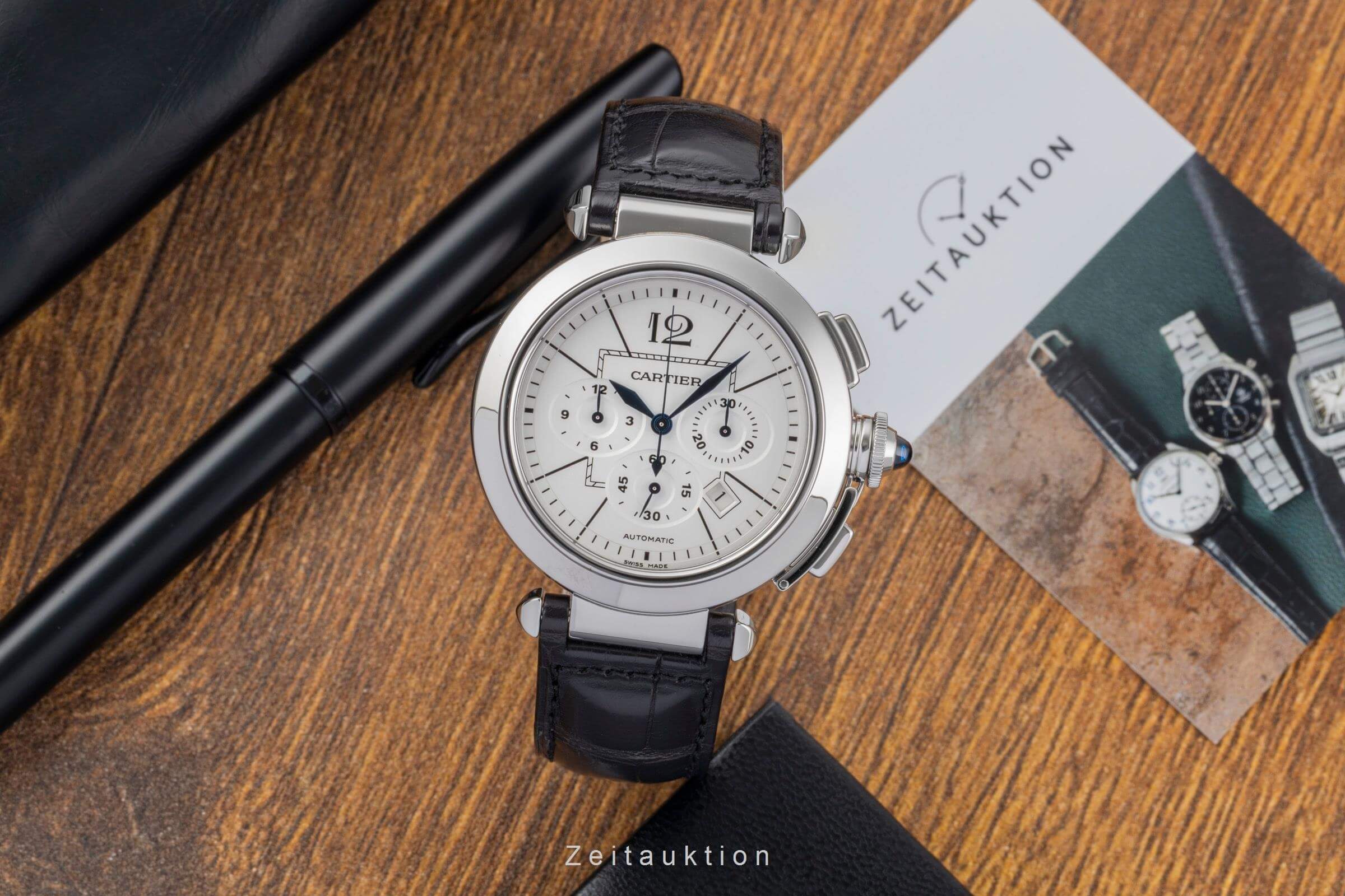 Cartier Pasha chronograph steel automatic men's watch W3108555 LP: 11100EUR  [2501589] - Image 4