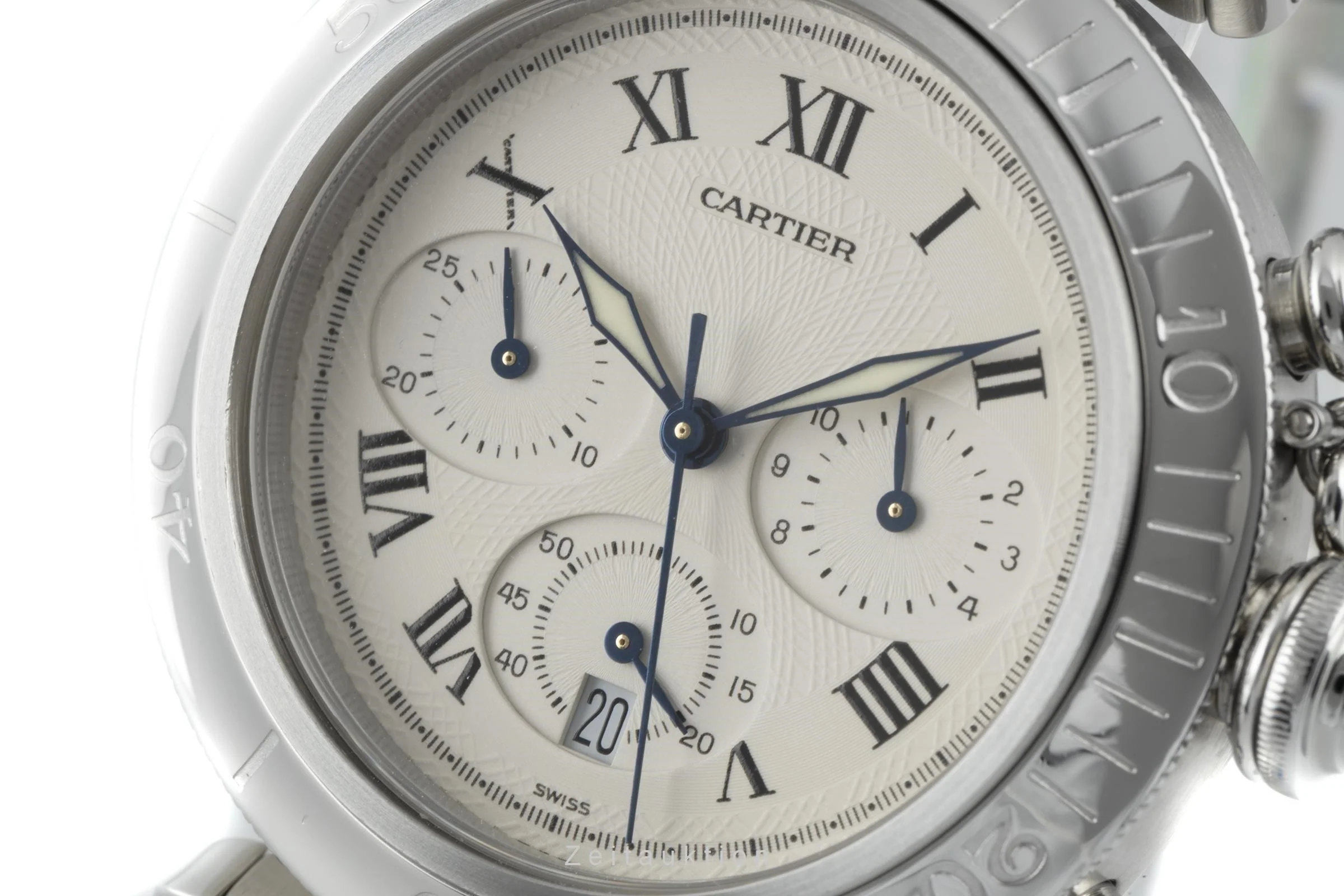 Cartier Pasha chronograph steel quartz men's watch 1050, W31018H3  [2202504] - Image 13
