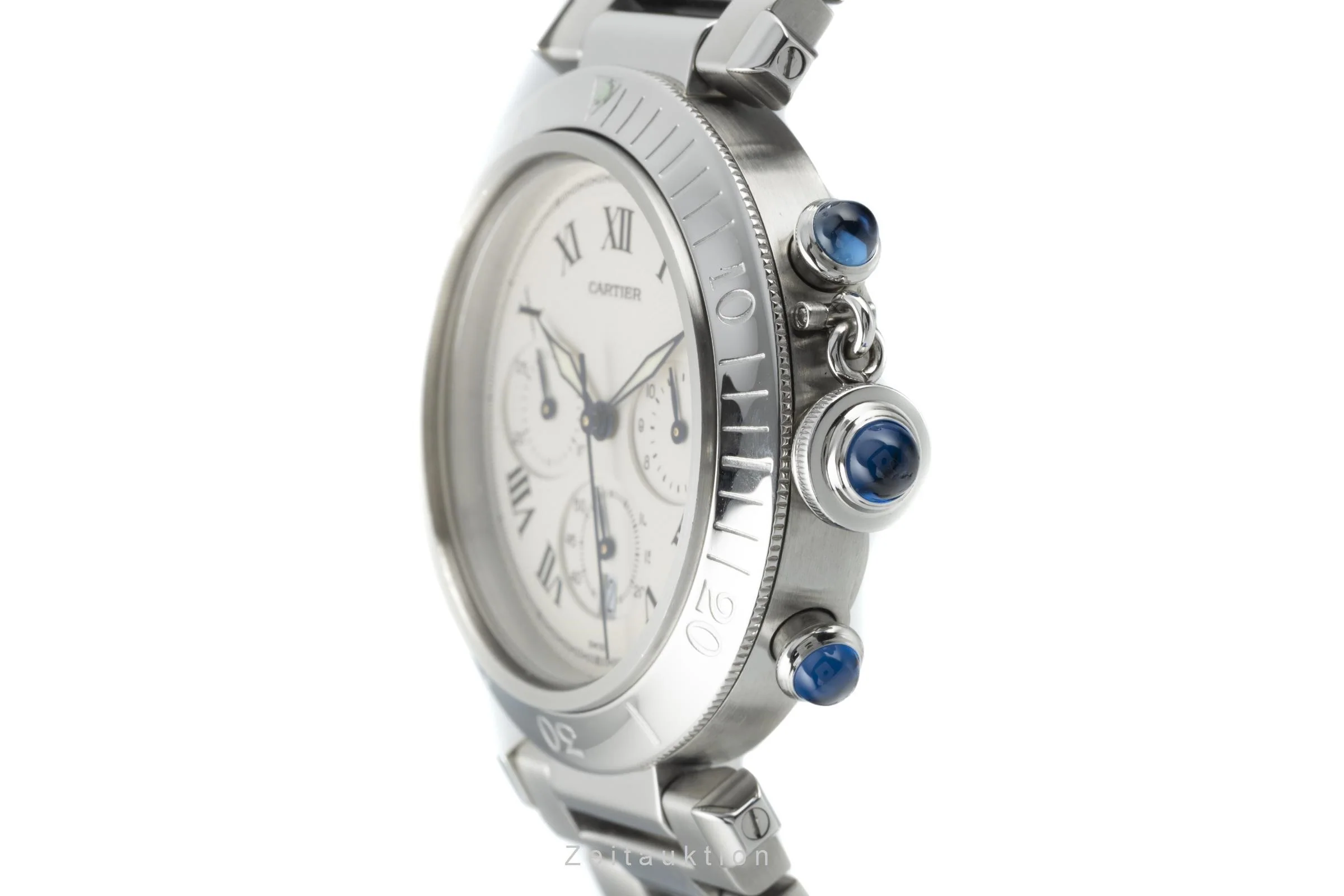 Cartier Pasha chronograph steel quartz men's watch 1050, W31018H3  [2202504] - Image 6