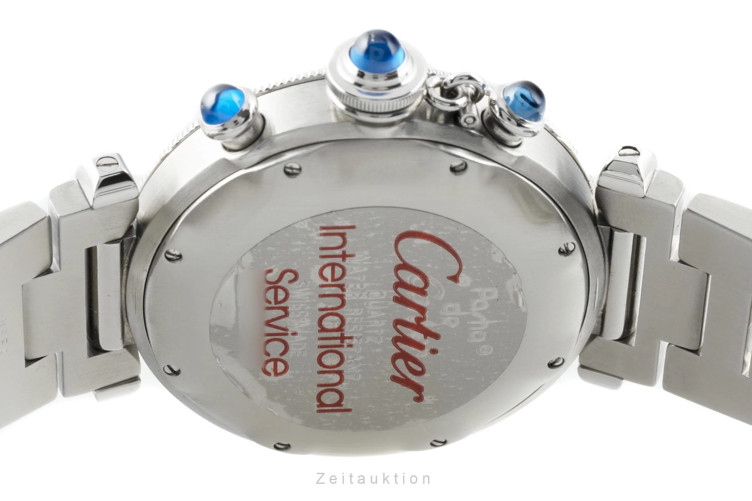 Cartier Pasha chronograph steel quartz men's watch 1050, W31018H3  [2202504] - Image 9