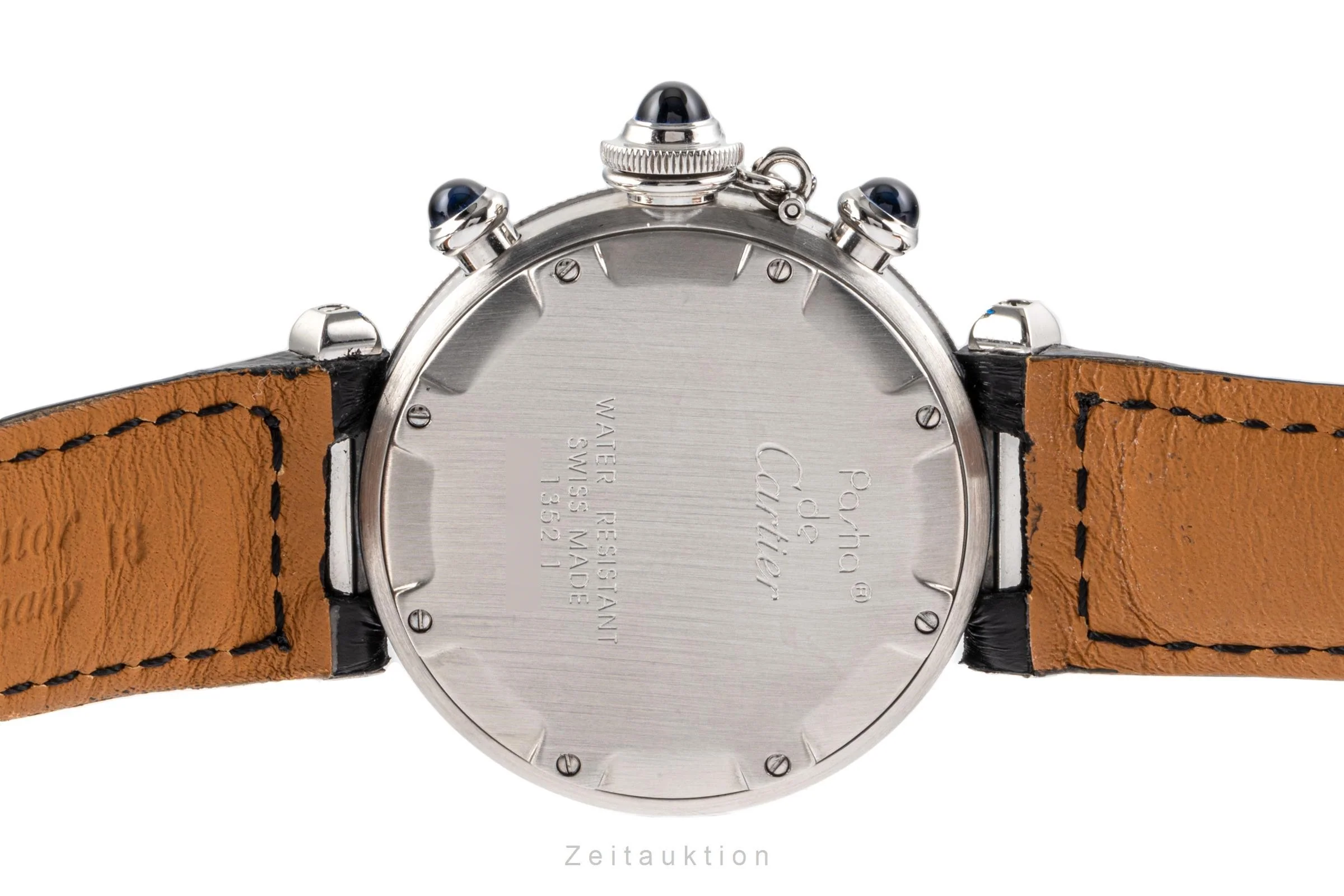 Cartier Pasha chronograph steel quartz men's watch 1352 1  [2107046] - Image 10