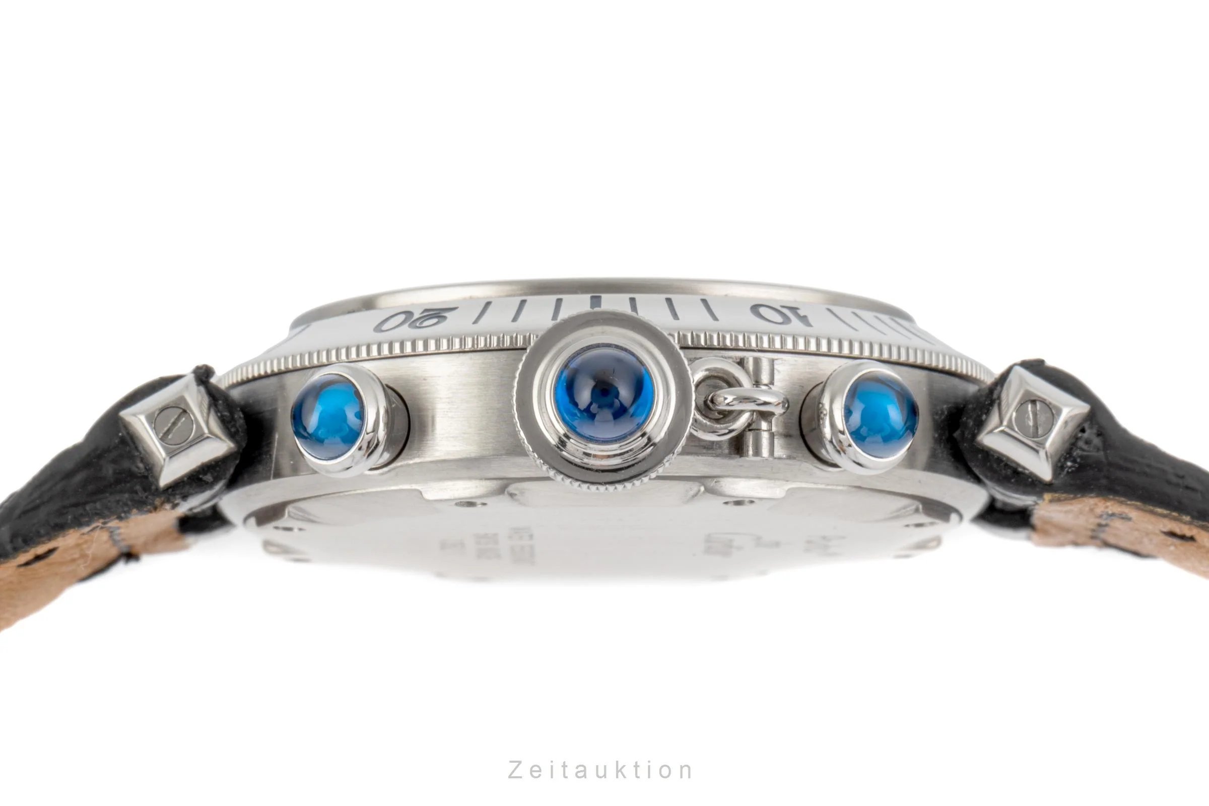 Cartier Pasha chronograph steel quartz men's watch 1352 1  [2107046] - Image 11