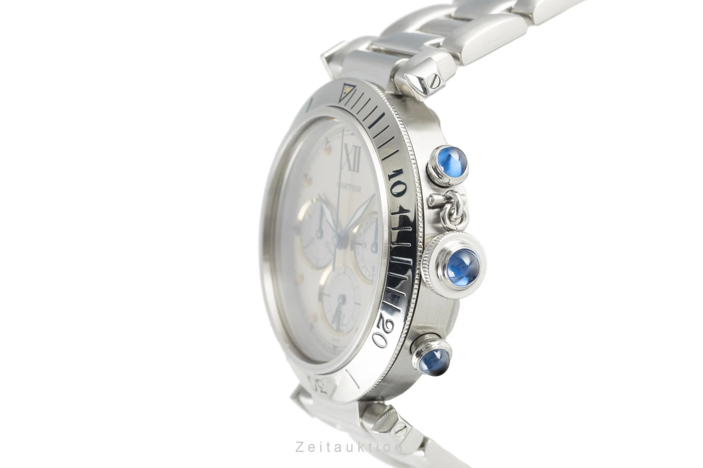 Cartier Pasha chronograph steel quartz men's watch 4030 LP: 9600EUR  [2108900] - Image 6