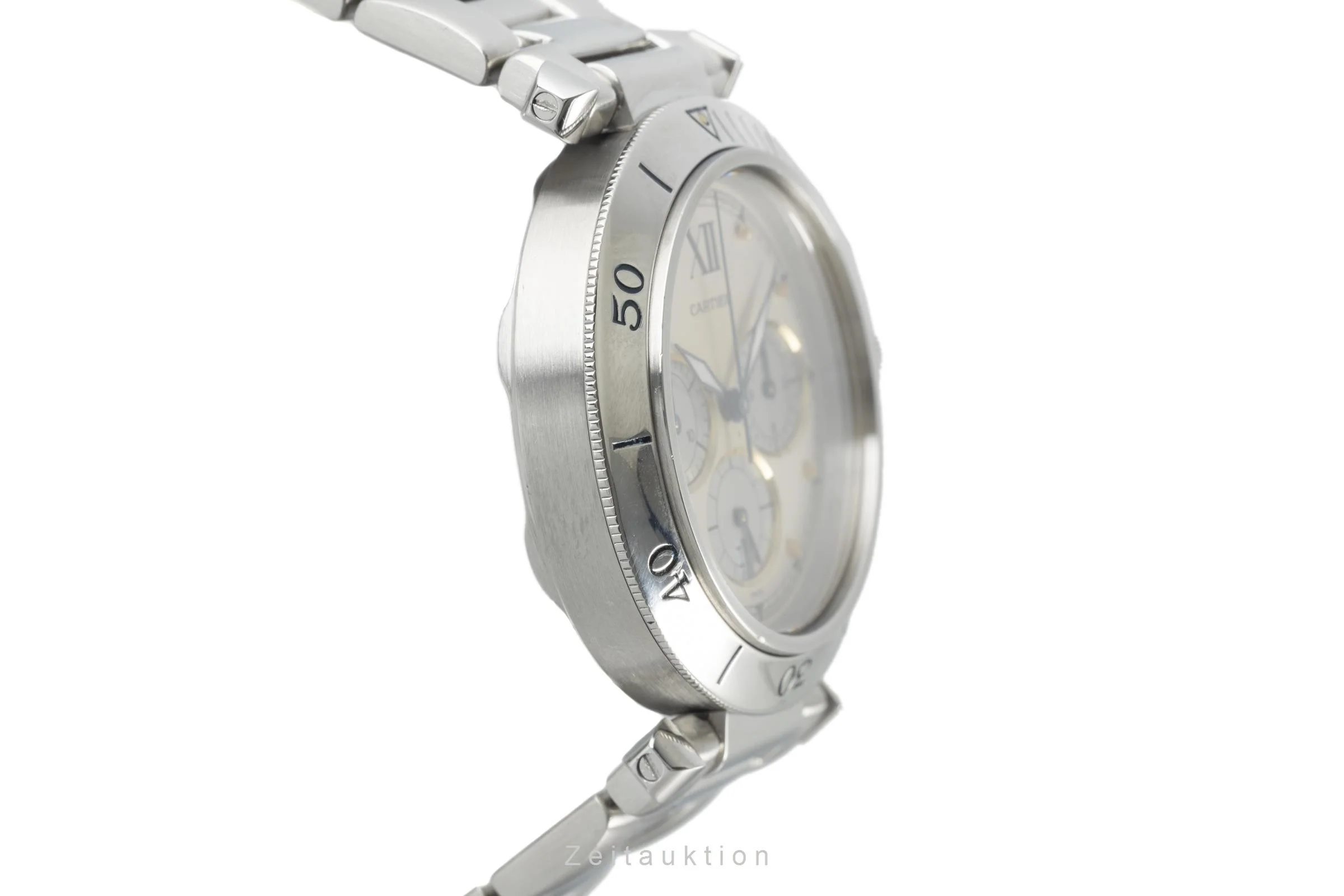Cartier Pasha chronograph steel quartz men's watch 4030 LP: 9600EUR  [2108900] - Image 7