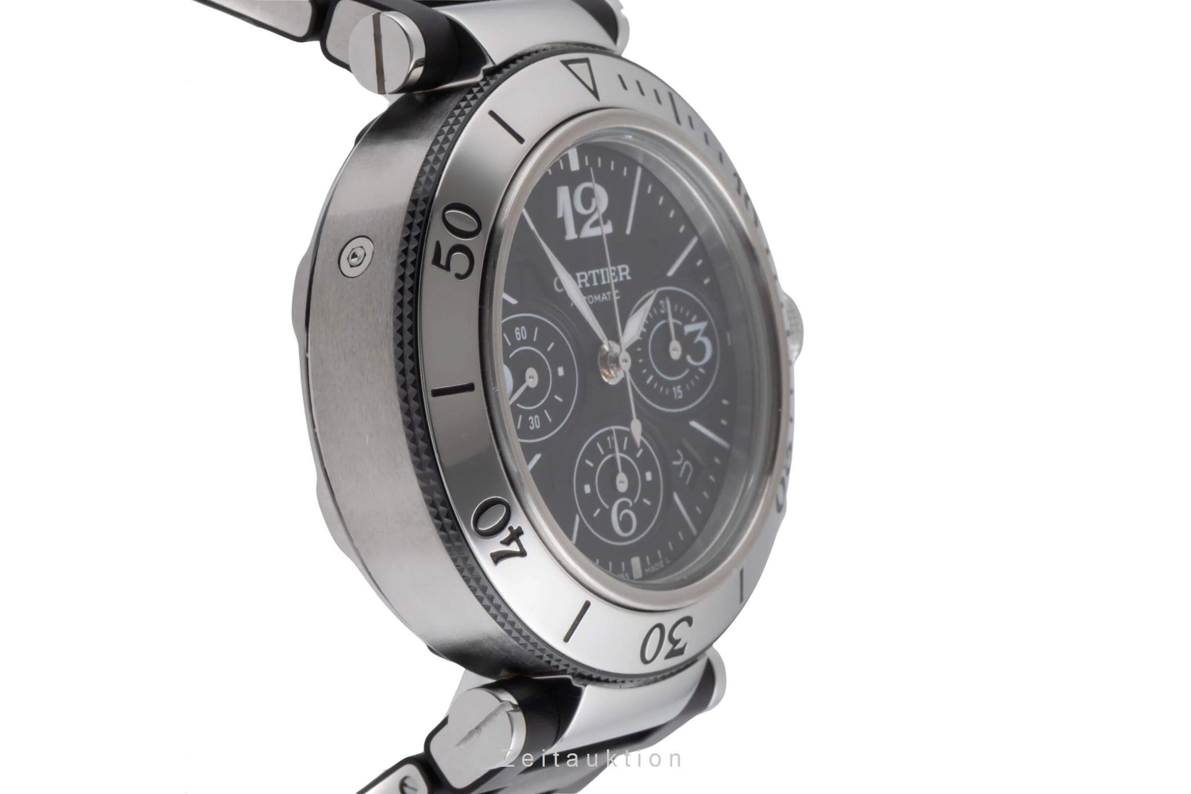 Cartier Pasha Seatimer chronograph ceramic / steel automatic men's watch W31088U2 LP: 11100EUR  [2501071] - Image 8