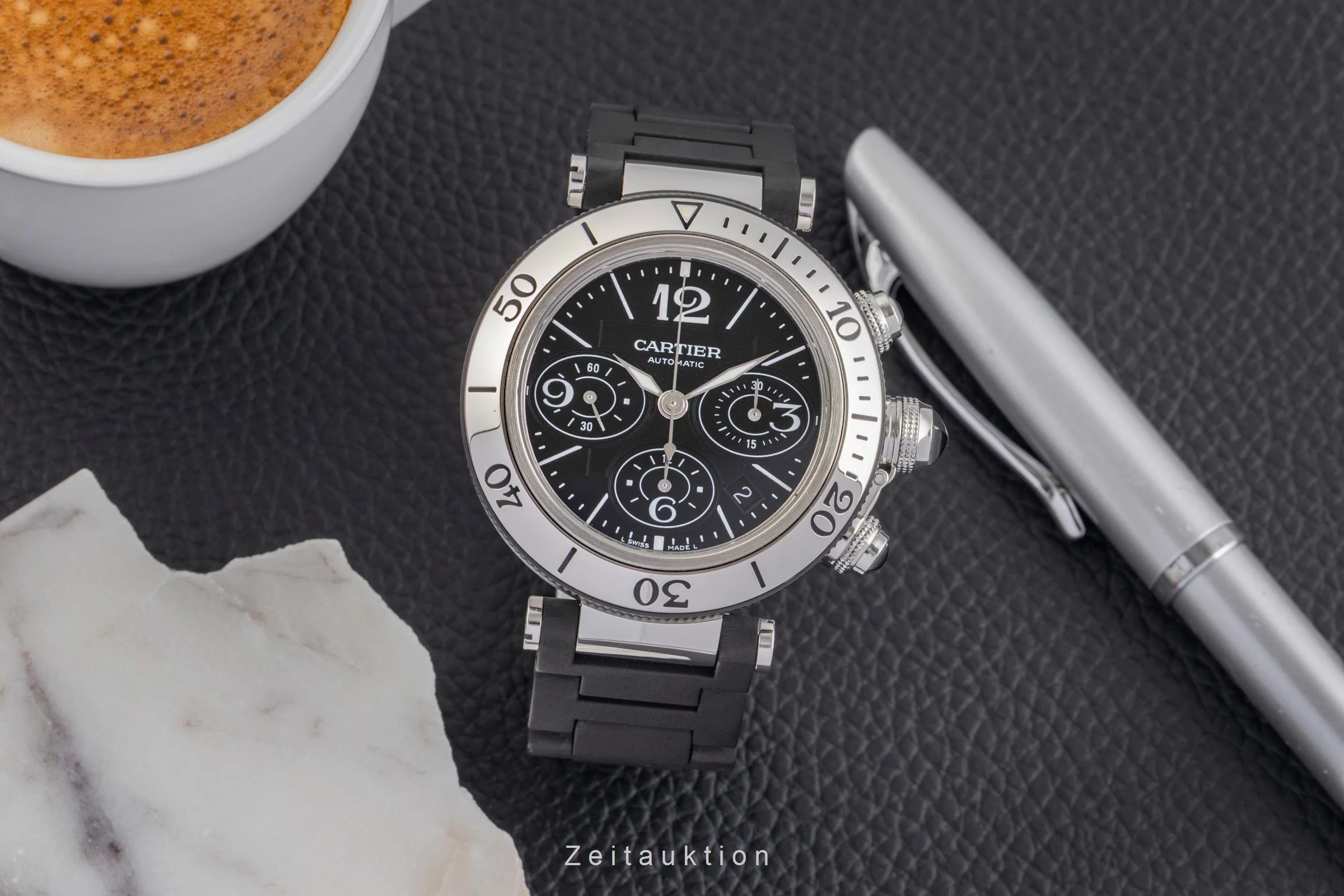Cartier Pasha Seatimer chronograph steel automatic men's watch W31088U2 LP: 11100EUR  [2503642] - Image 4