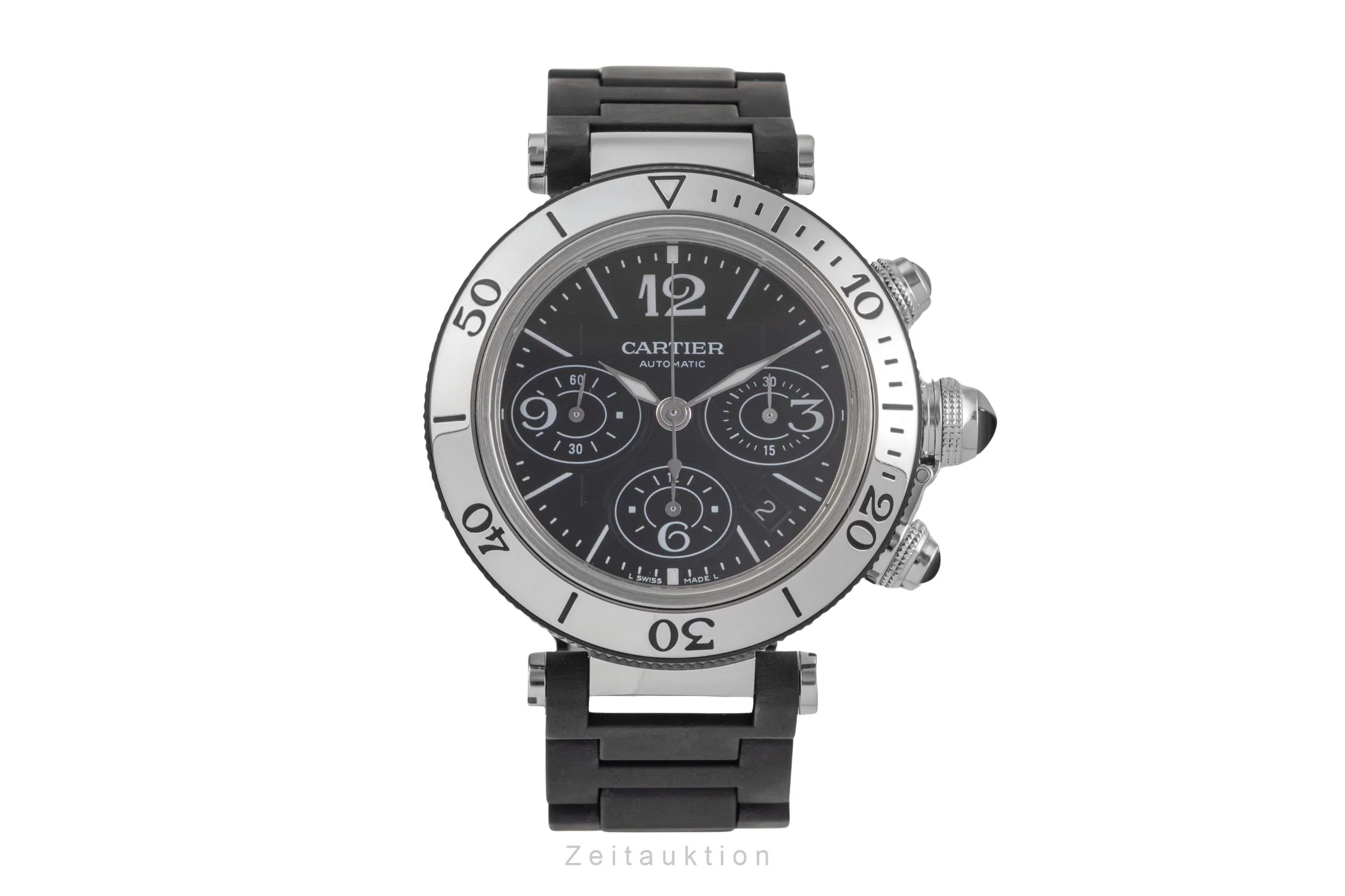 Cartier Pasha Seatimer chronograph steel automatic men's watch W31088U2 LP: 11100EUR  [2503642] - Image 5