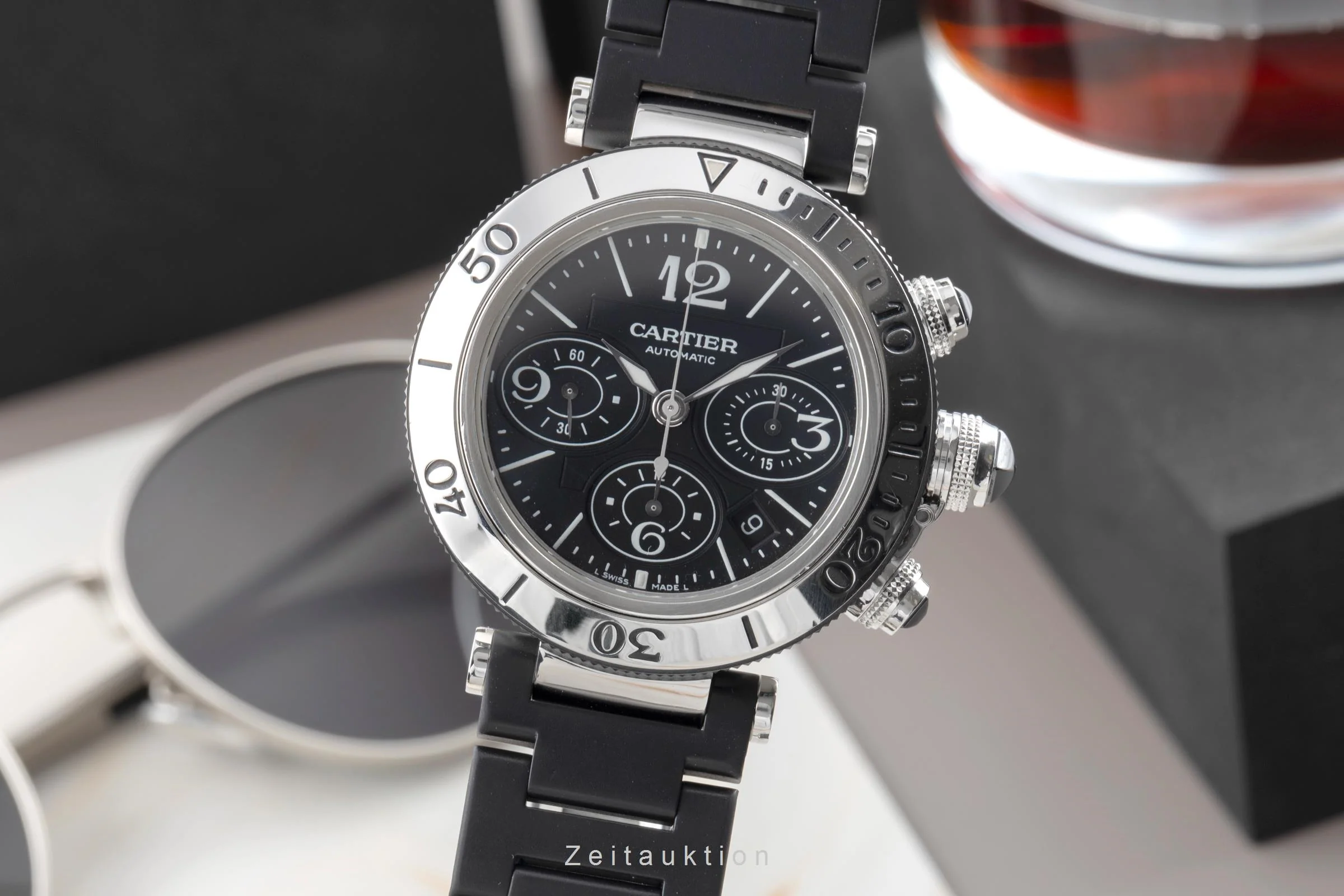 Cartier Pasha Seatimer chronograph steel automatic men's watch W31088U2, 2995  [2505017] - Image 2