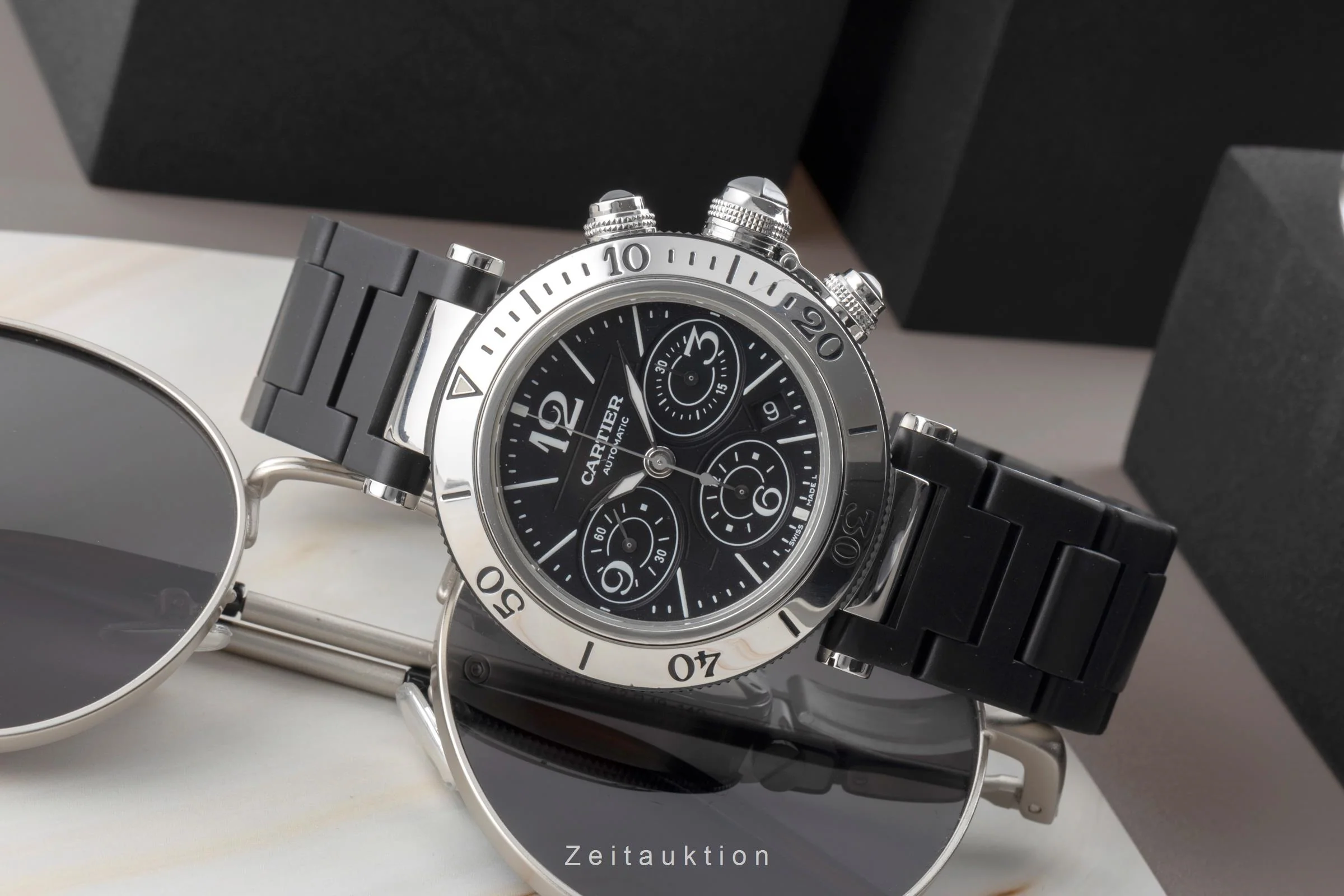 Cartier Pasha Seatimer chronograph steel automatic men's watch W31088U2, 2995  [2505017] - Image 3