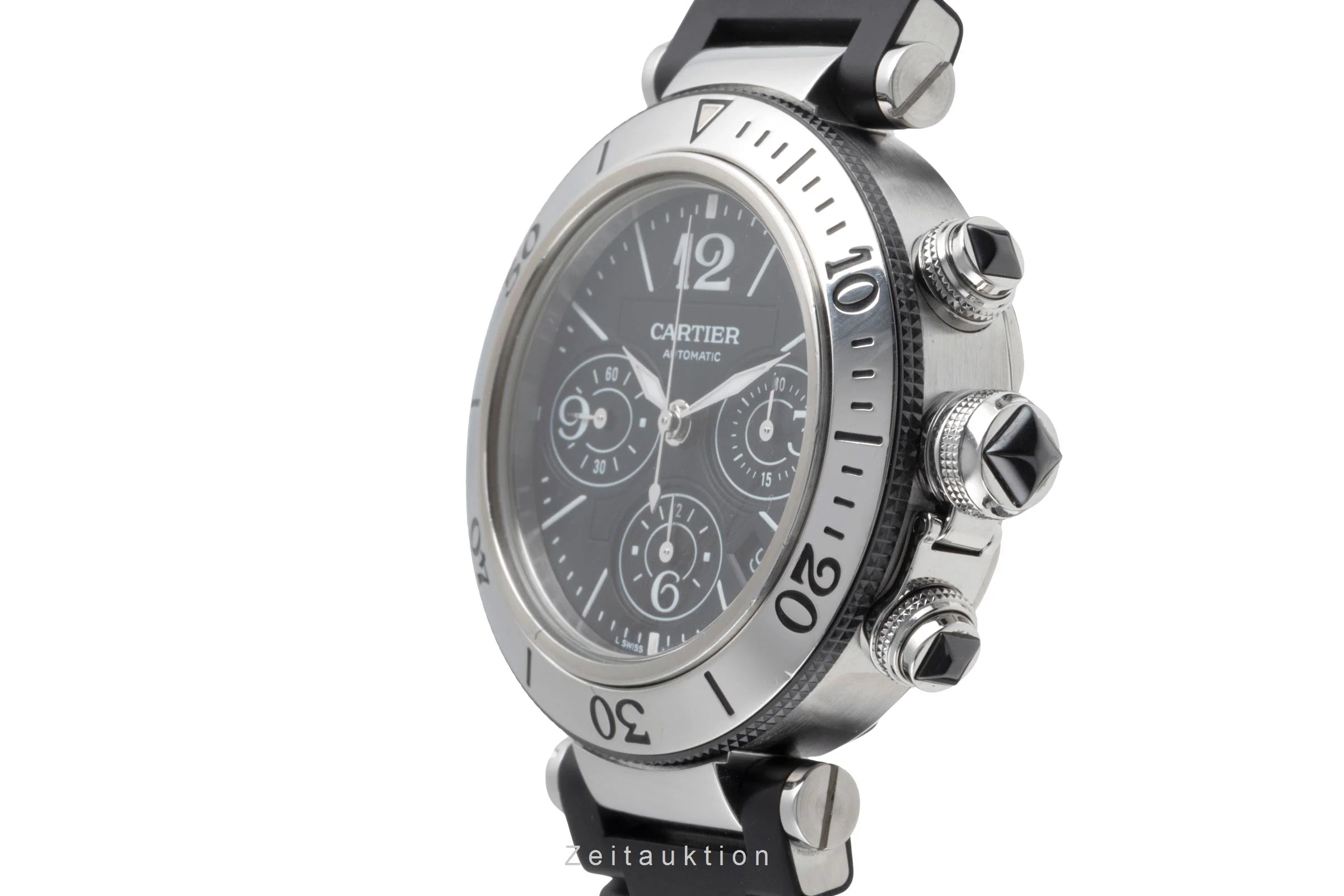 Cartier Pasha Seatimer chronograph steel automatic men's watch W31088U2, 2995  [2505017] - Image 7