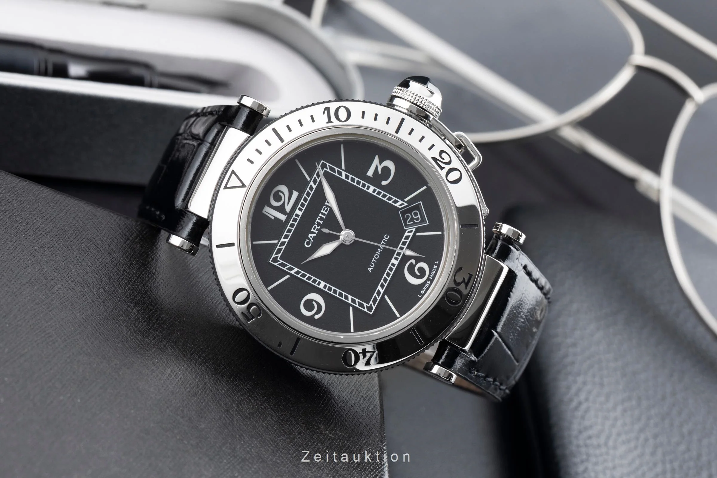 Cartier Pasha Seatimer steel automatic men's watch W31077U2  [2600928] - Image 3