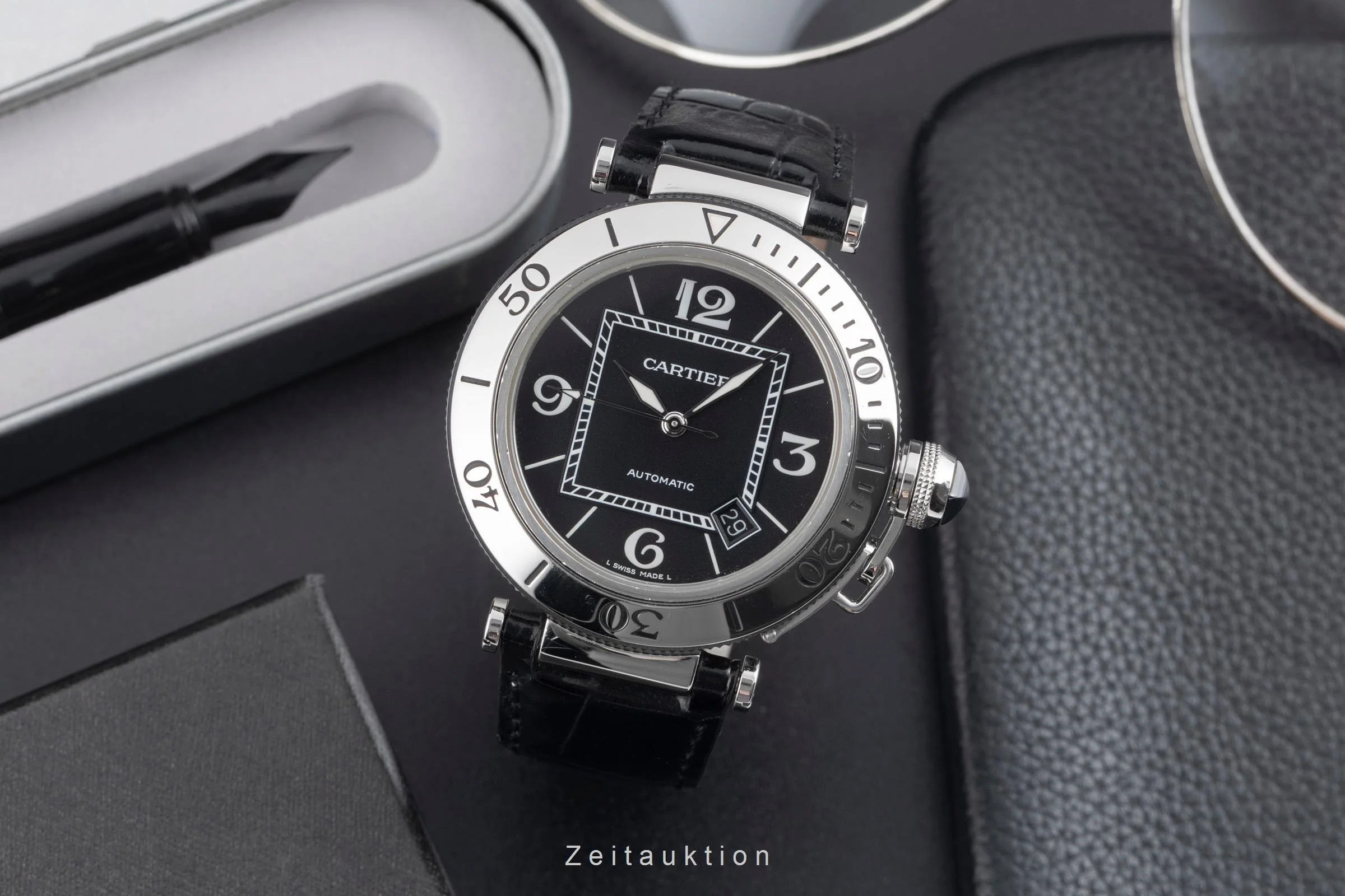 Cartier Pasha Seatimer steel automatic men's watch W31077U2  [2600928] - Image 4