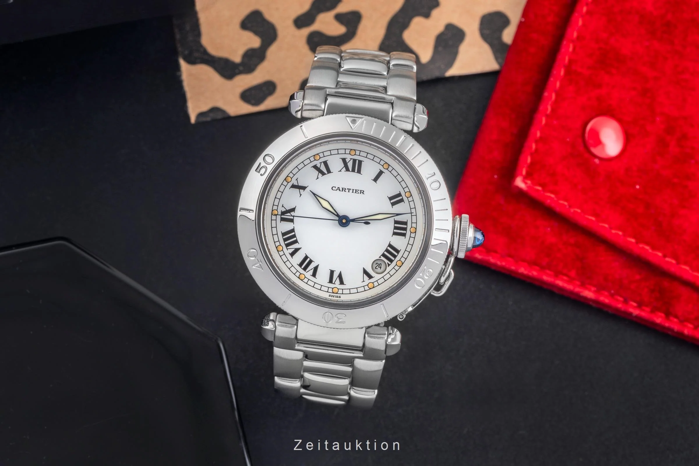 Cartier Pasha steel automatic men's watch W31005H3  [2504480] - Image 4