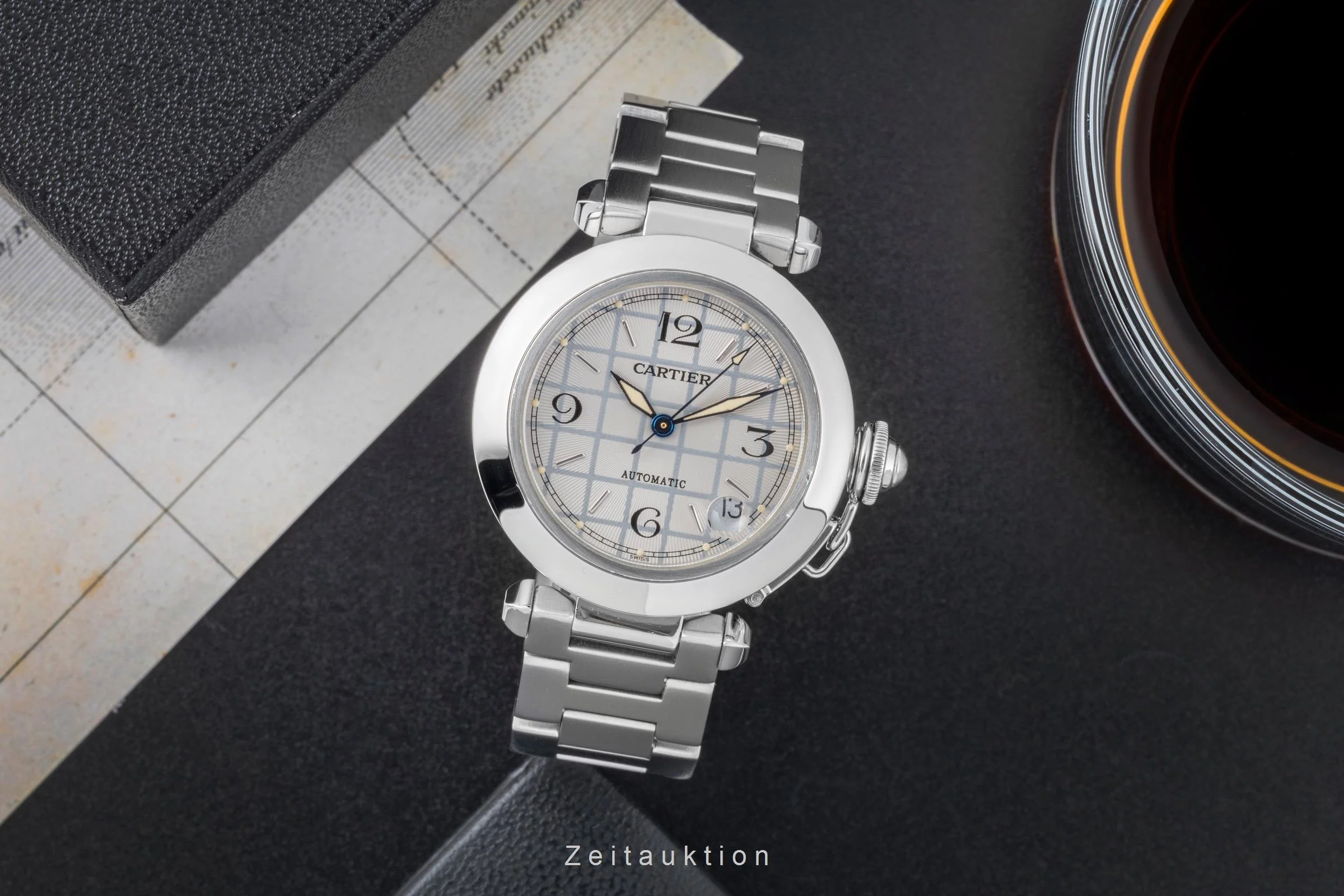 Cartier Pasha steel automatic men's watch W31023M7  [2505862] - Image 4