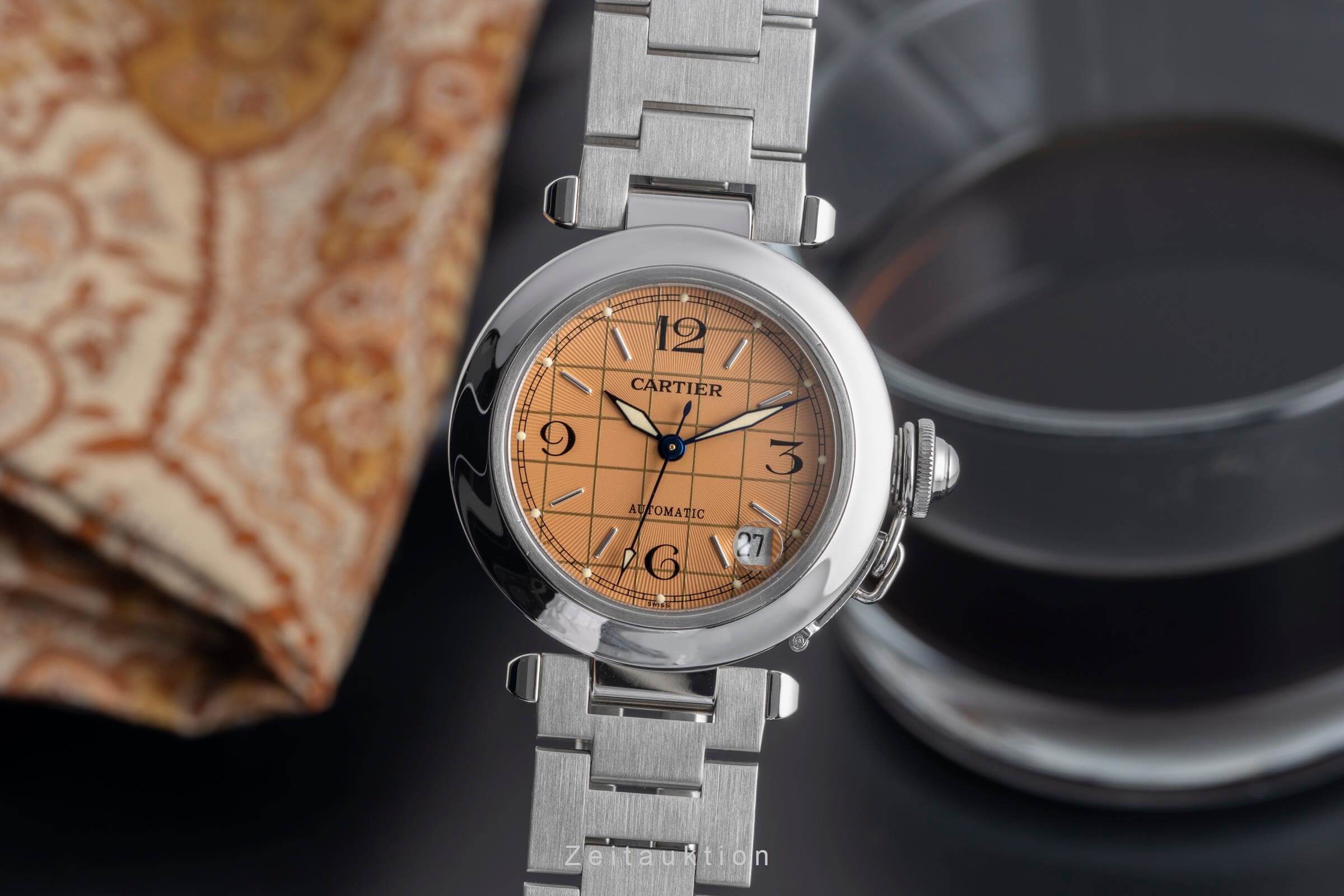 Cartier Pasha steel automatic men's watch W31024M7  [2501947] - Image 2