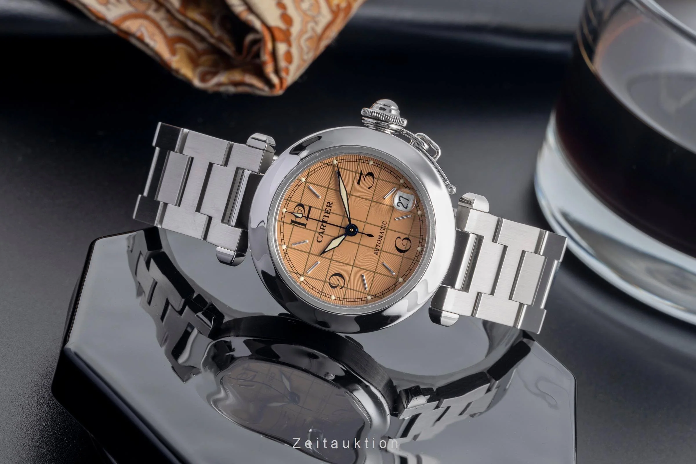 Cartier Pasha steel automatic men's watch W31024M7  [2501947] - Image 3
