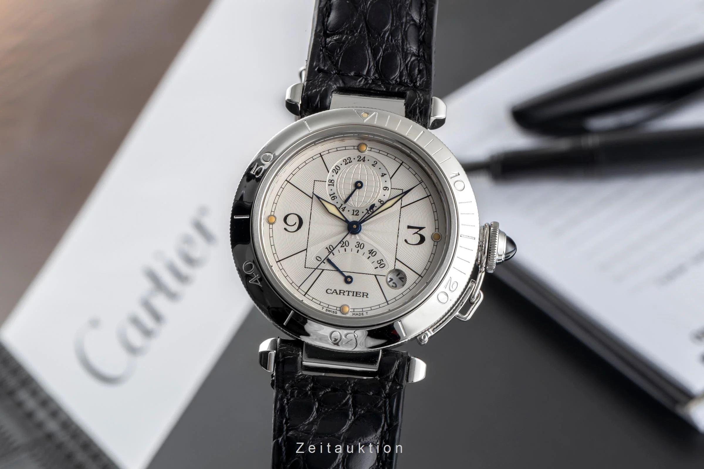 Cartier Pasha steel automatic men's watch W3103755  [2501150] - Image 2