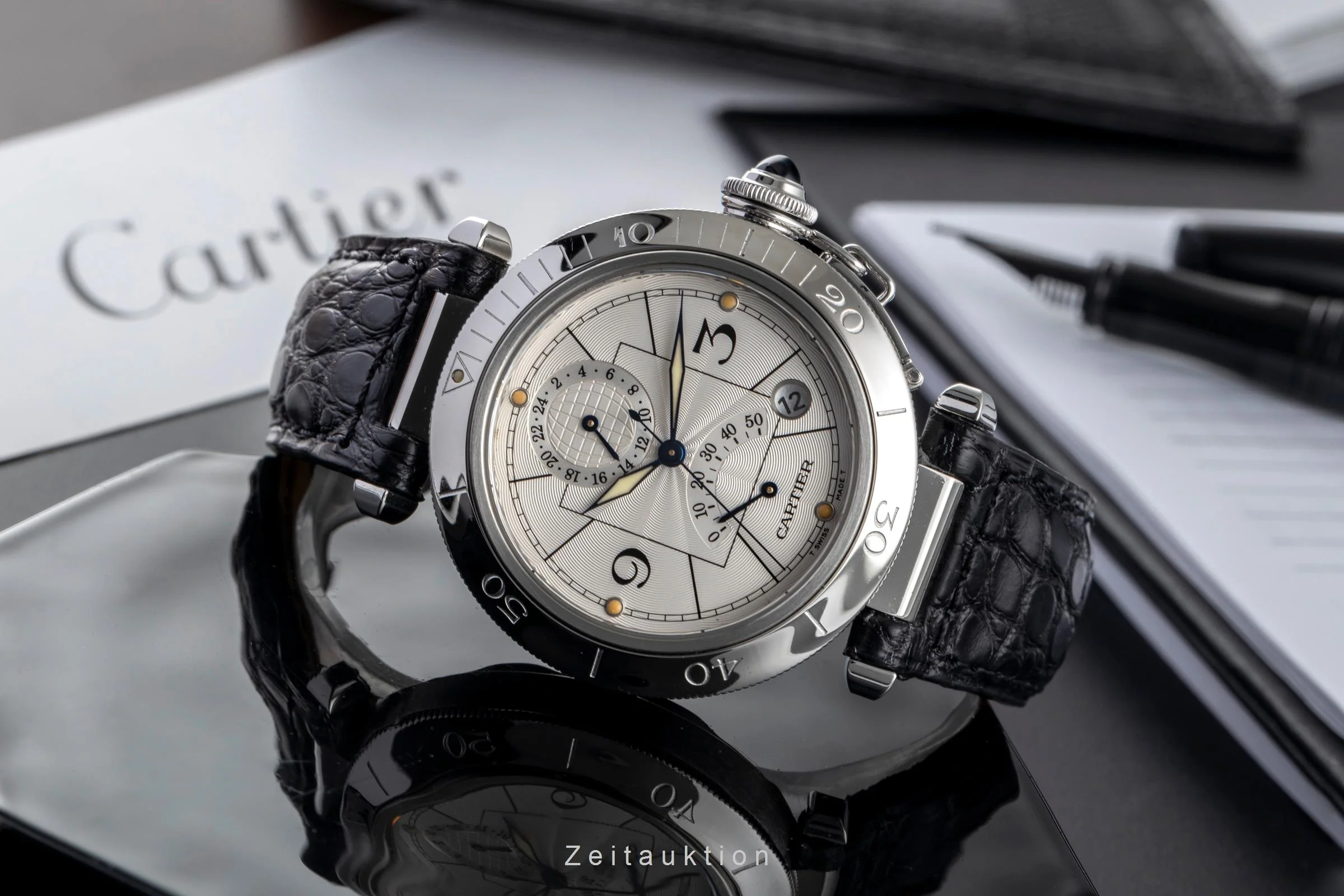 Cartier Pasha steel automatic men's watch W3103755  [2501150] - Image 3