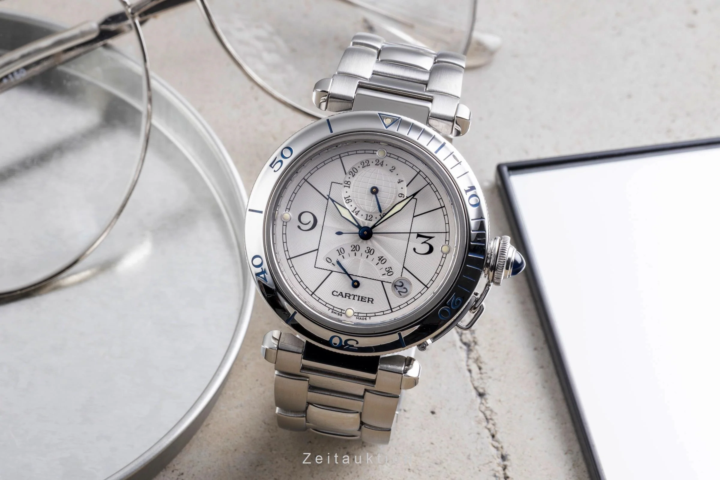 Cartier Pasha steel automatic men's watch W31037H3  [2506421] - Image 4