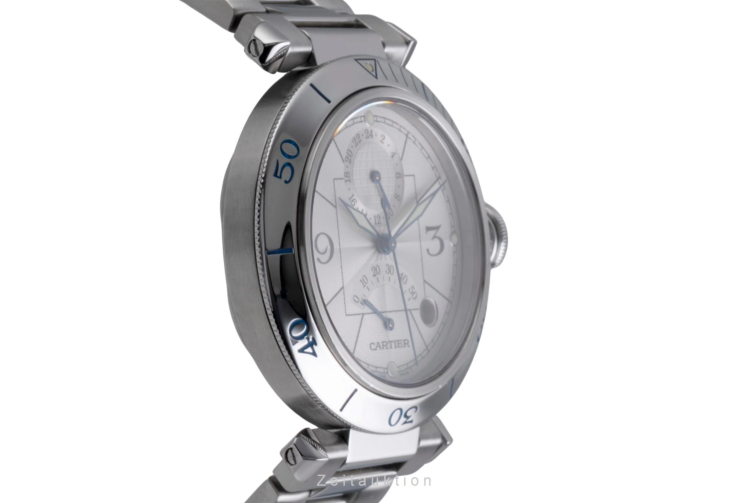 Cartier Pasha steel automatic men's watch W31037H3  [2506421] - Image 8