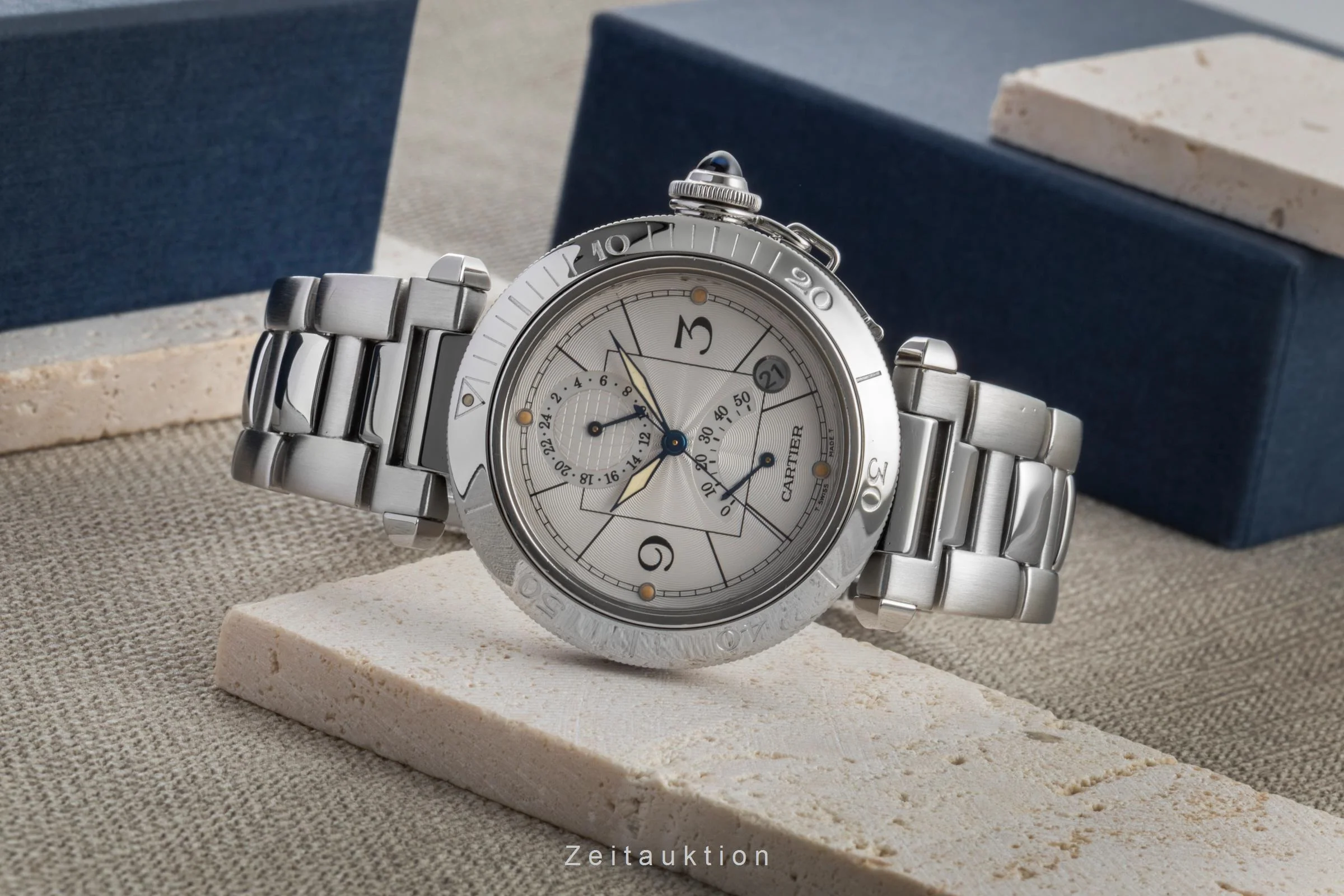 Cartier Pasha steel automatic men's watch W31037H3  [2506810] - Image 3