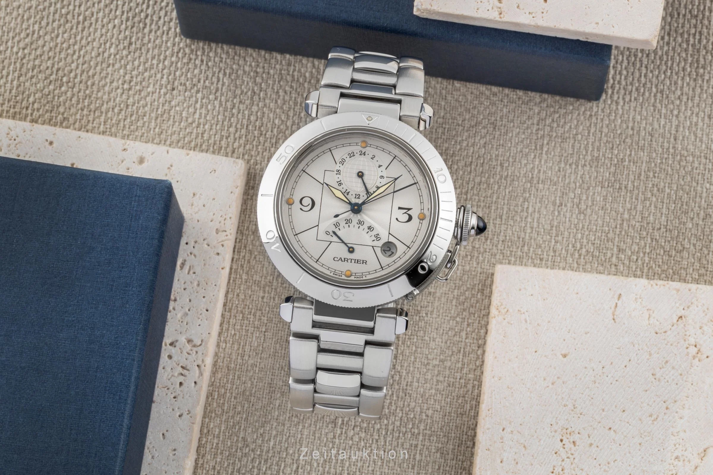 Cartier Pasha steel automatic men's watch W31037H3  [2506810] - Image 4
