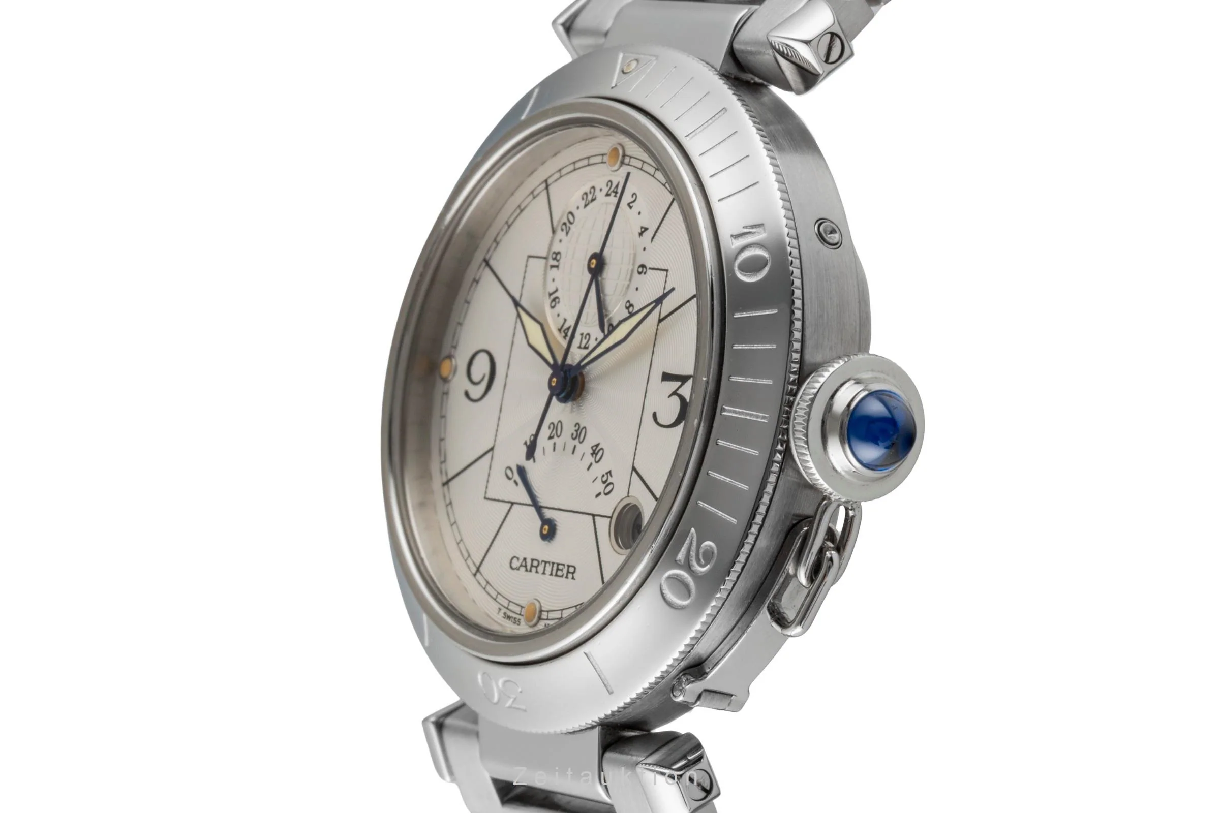 Cartier Pasha steel automatic men's watch W31037H3  [2506810] - Image 7