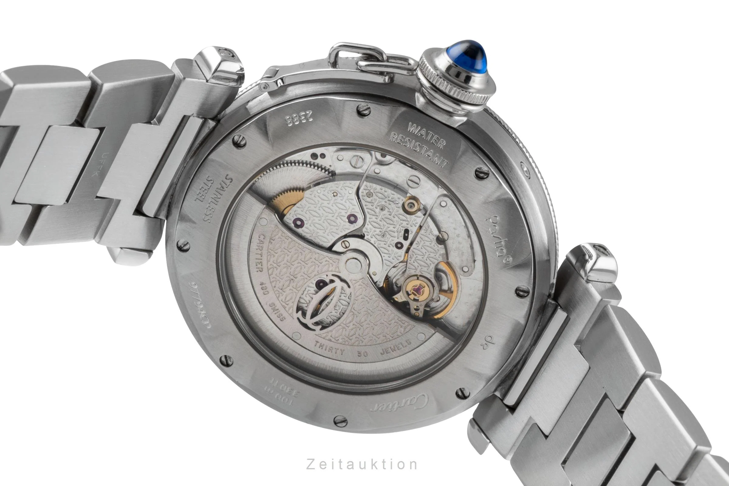 Cartier Pasha steel automatic men's watch W31037H3  [2600385] - Image 13