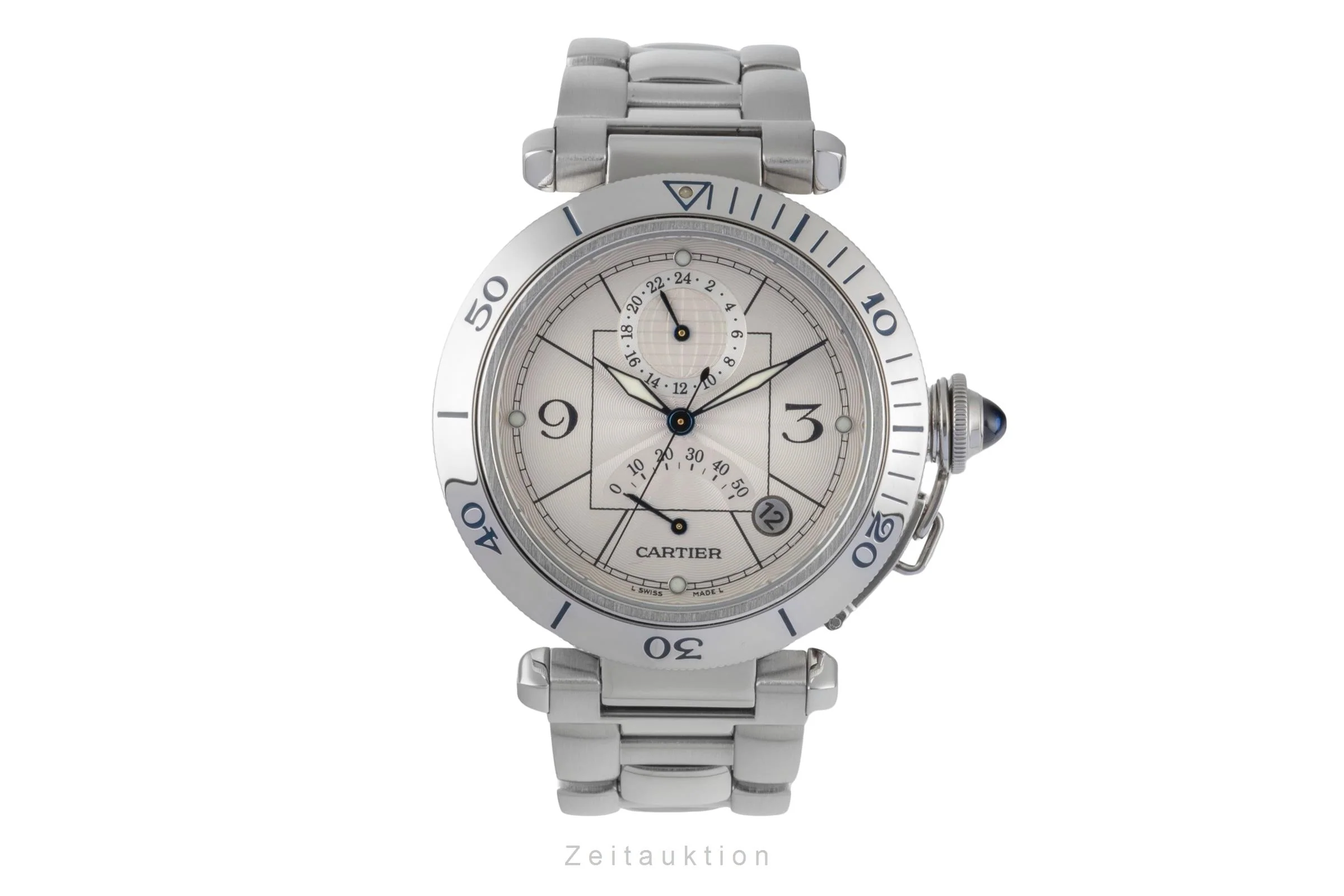 Cartier Pasha steel automatic men's watch W31037H3  [2600385] - Image 5
