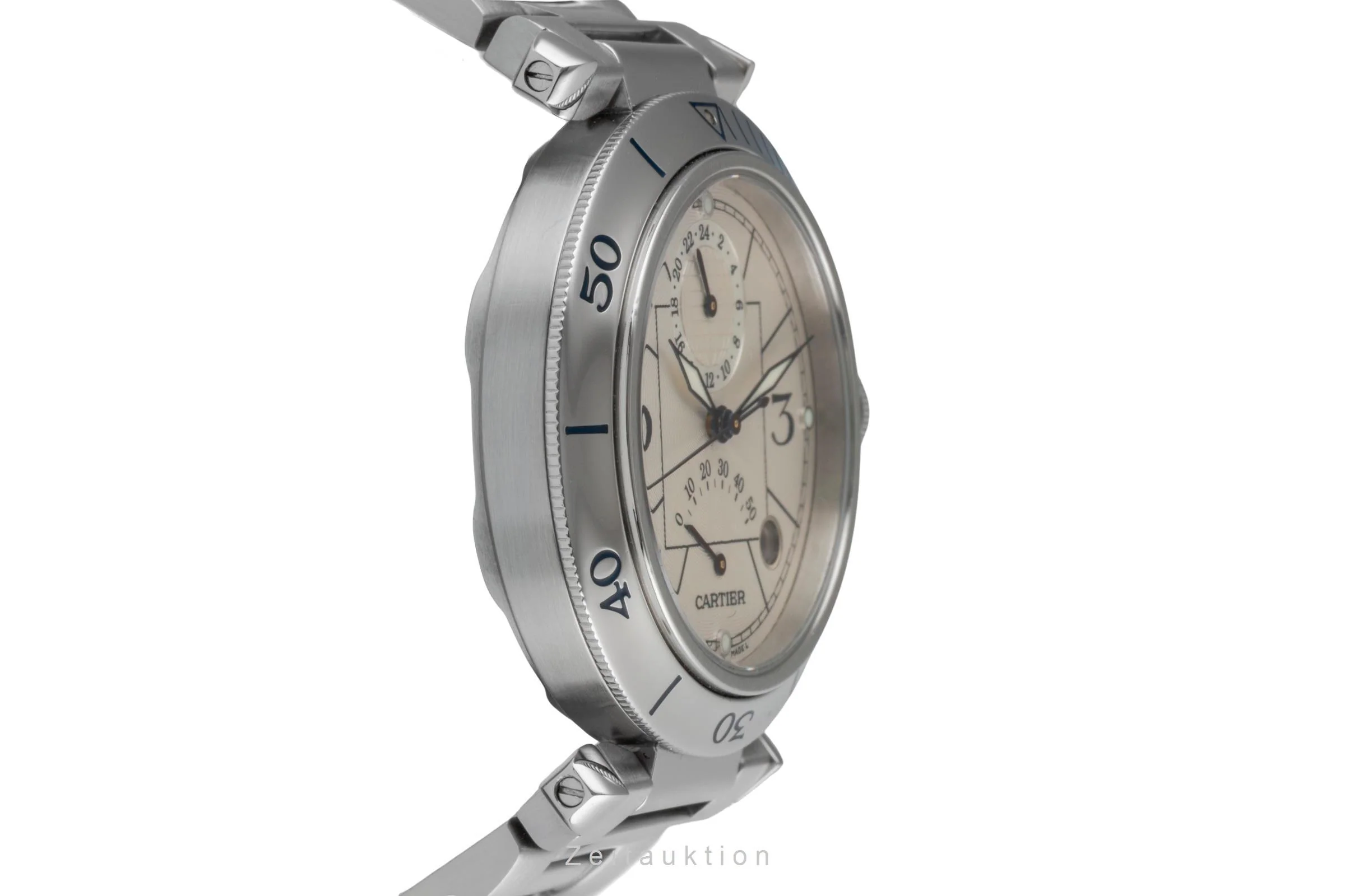 Cartier Pasha steel automatic men's watch W31037H3  [2600385] - Image 8