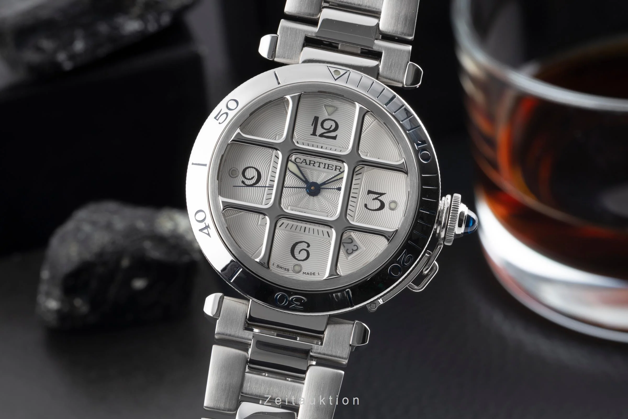 Cartier Pasha steel automatic men's watch W31040H3  [2600315] - Image 2