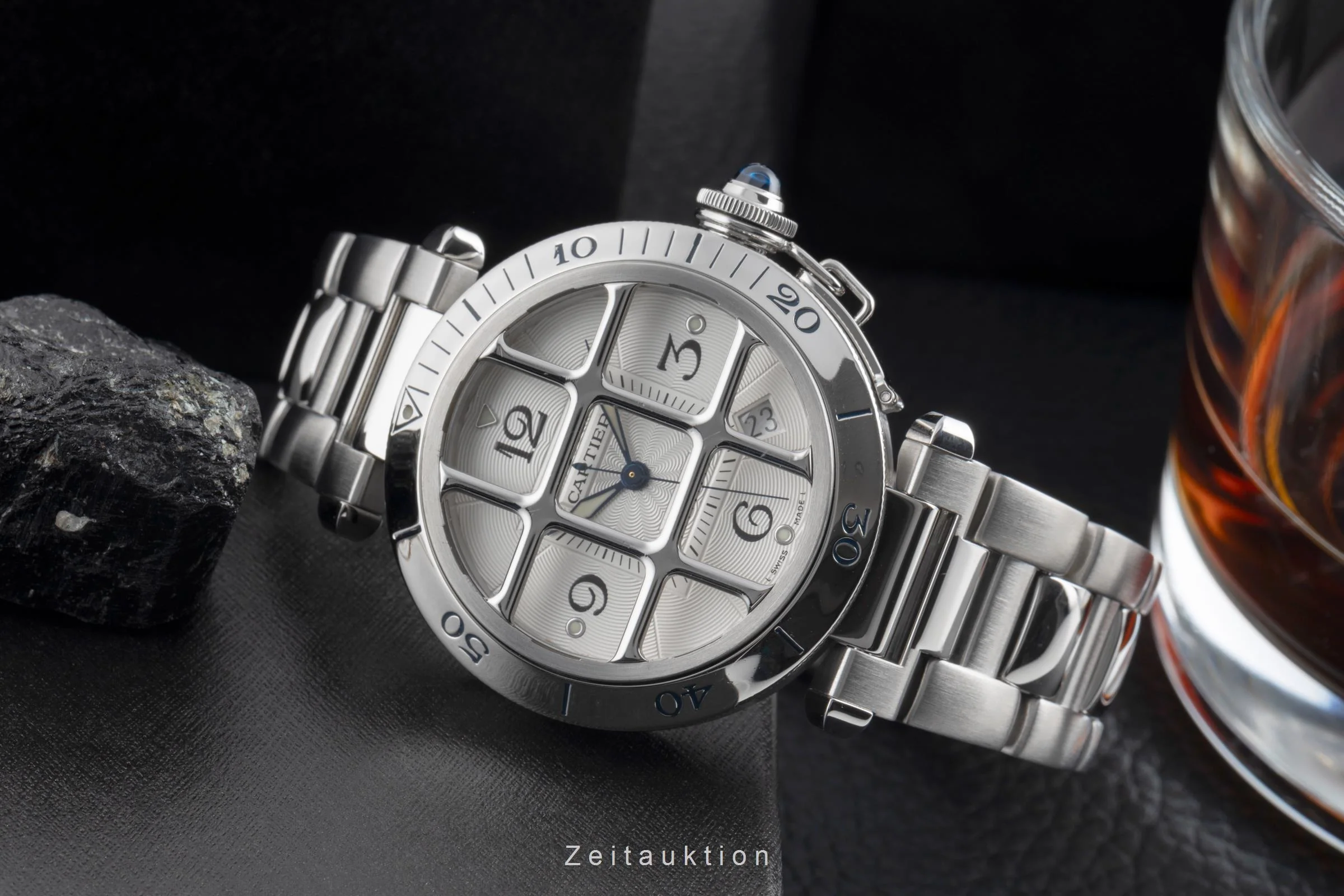 Cartier Pasha steel automatic men's watch W31040H3  [2600315] - Image 3
