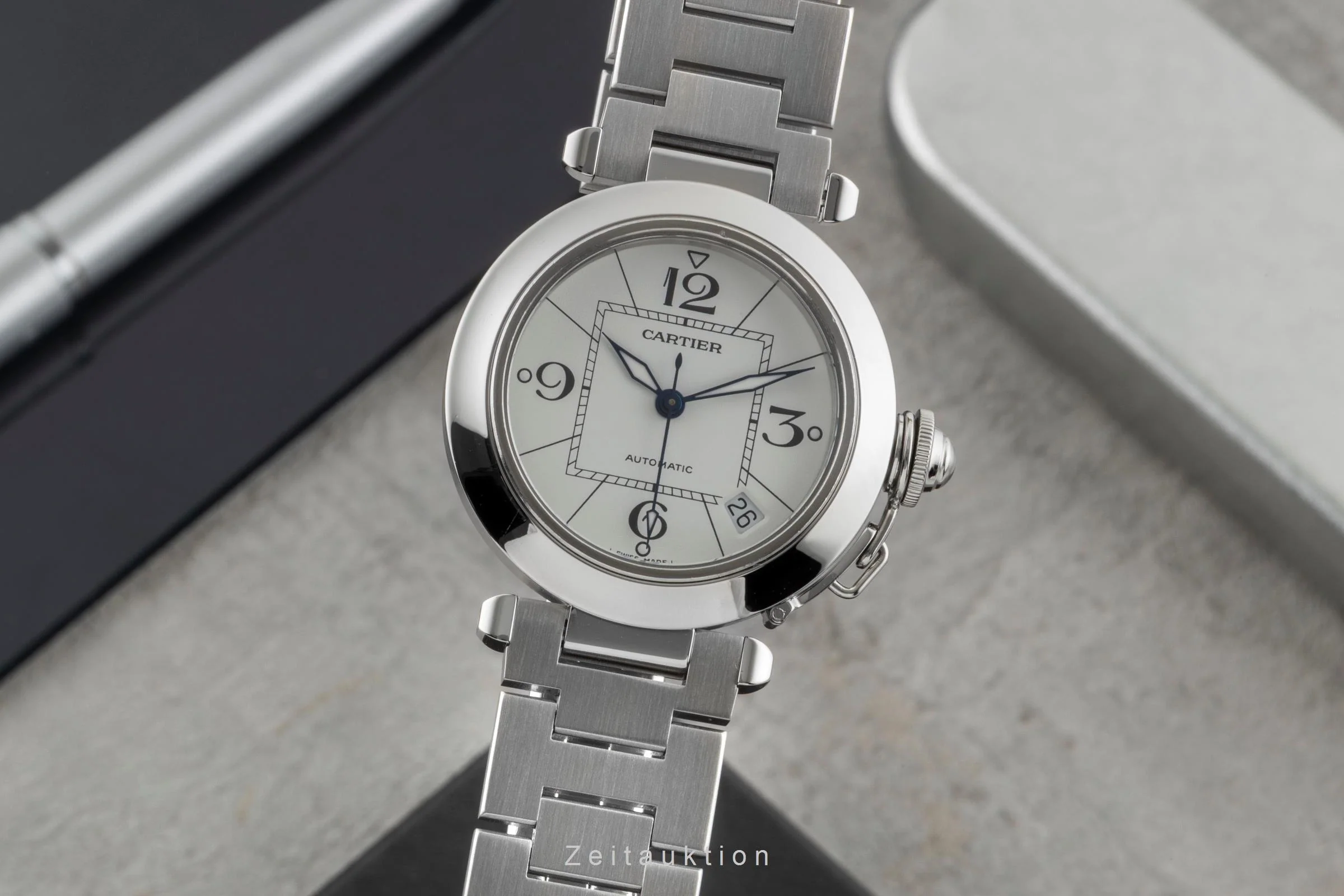 Cartier Pasha steel automatic men's watch W31074M7  [2600327] - Image 2