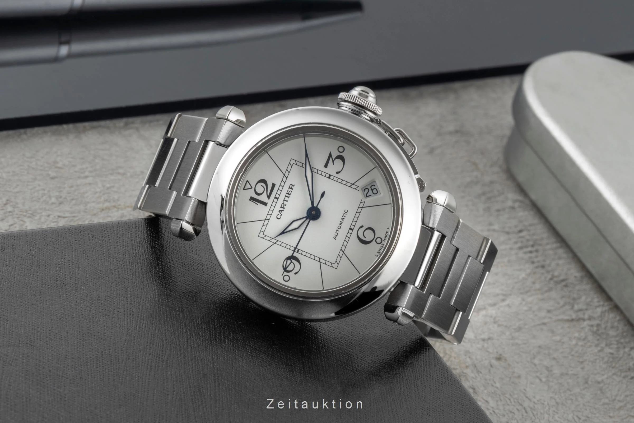 Cartier Pasha steel automatic men's watch W31074M7  [2600327] - Image 3
