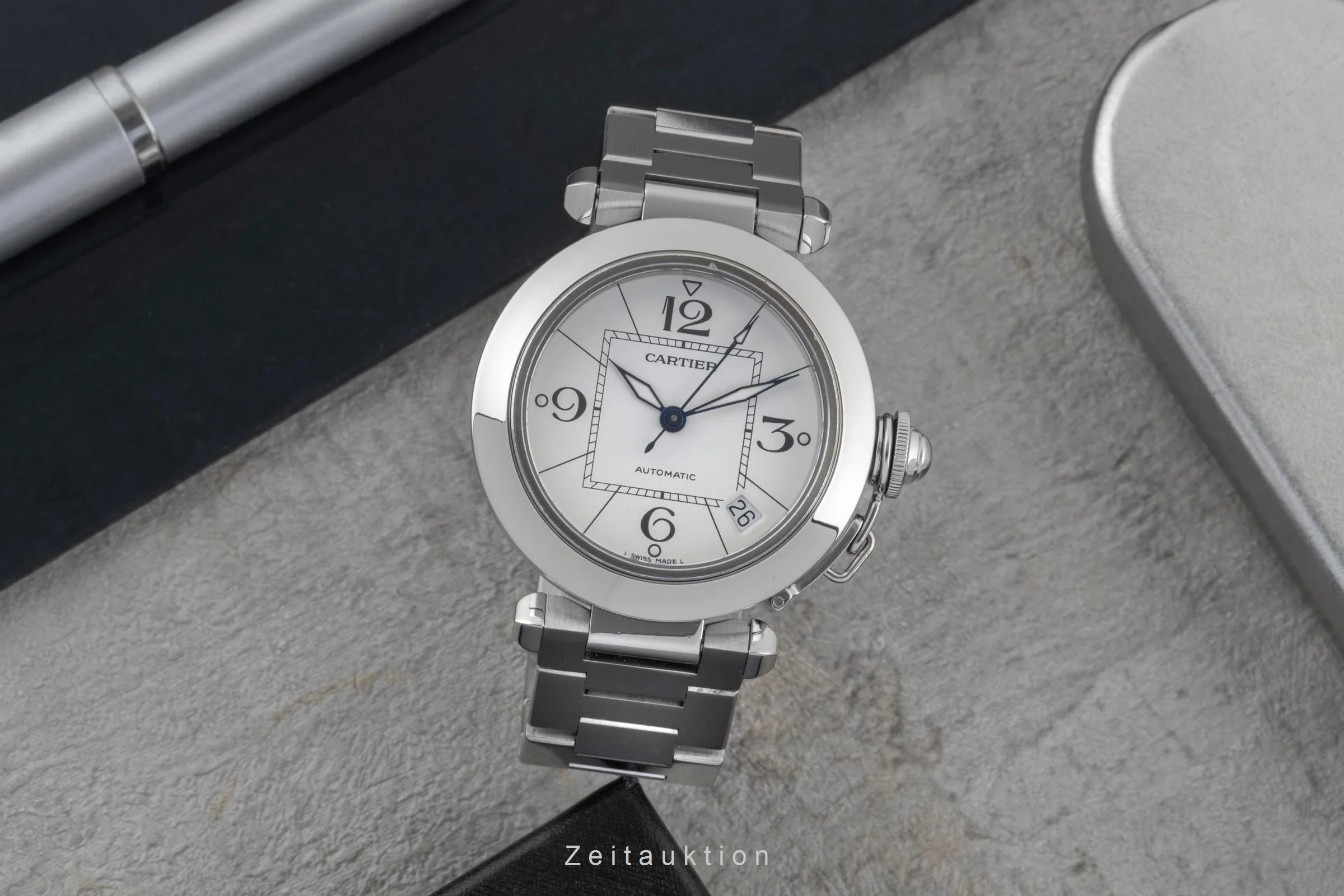 Cartier Pasha steel automatic men's watch W31074M7  [2600327] - Image 4