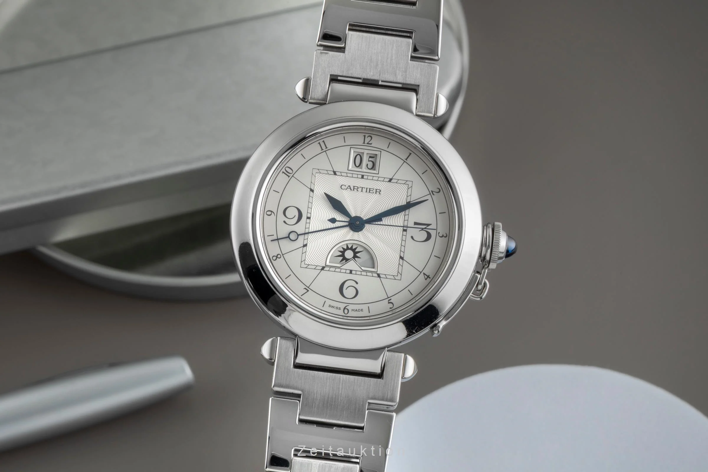 Cartier Pasha steel automatic men's watch W31093M7  [2507309] - Image 2