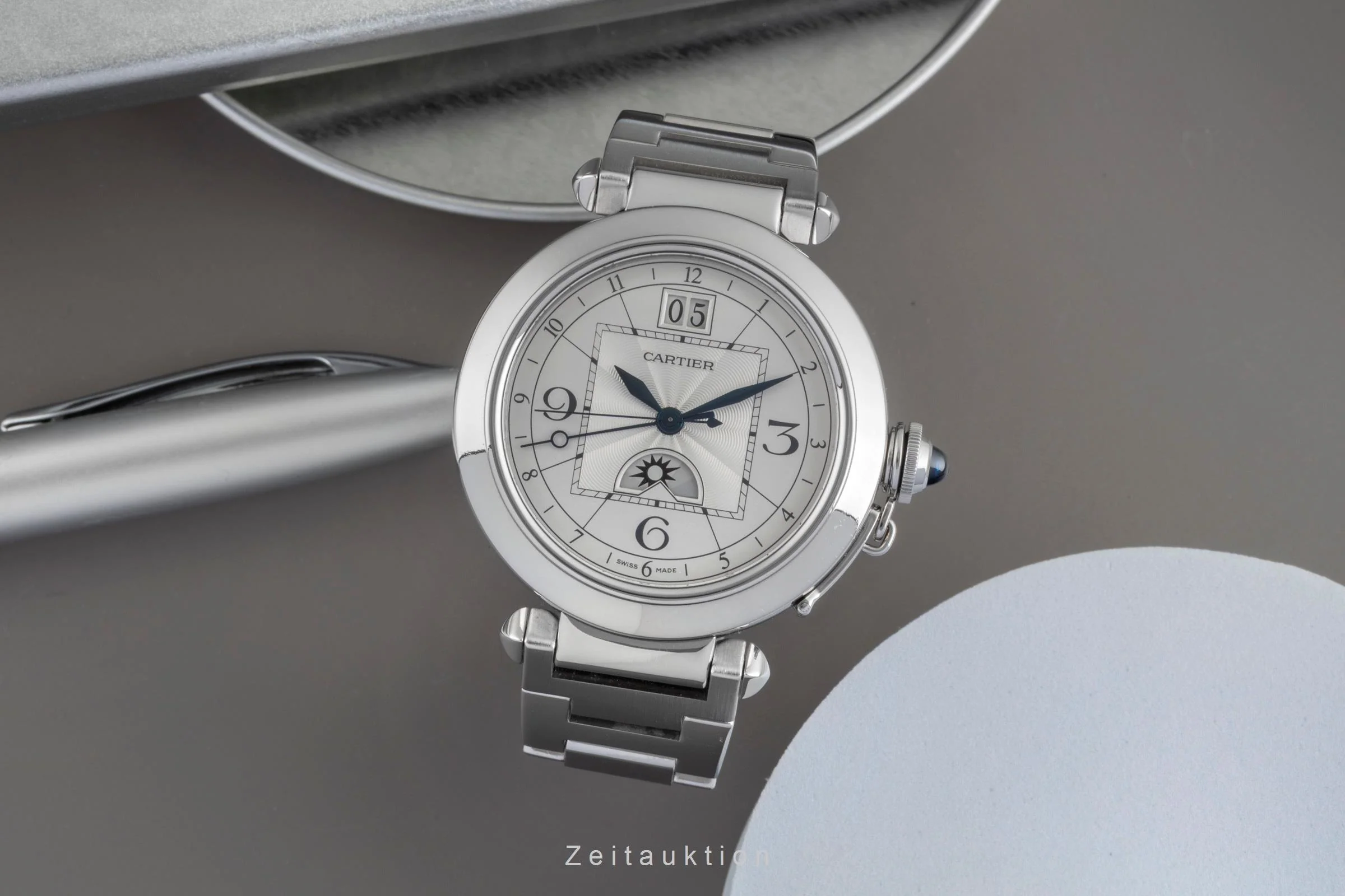 Cartier Pasha steel automatic men's watch W31093M7  [2507309] - Image 4