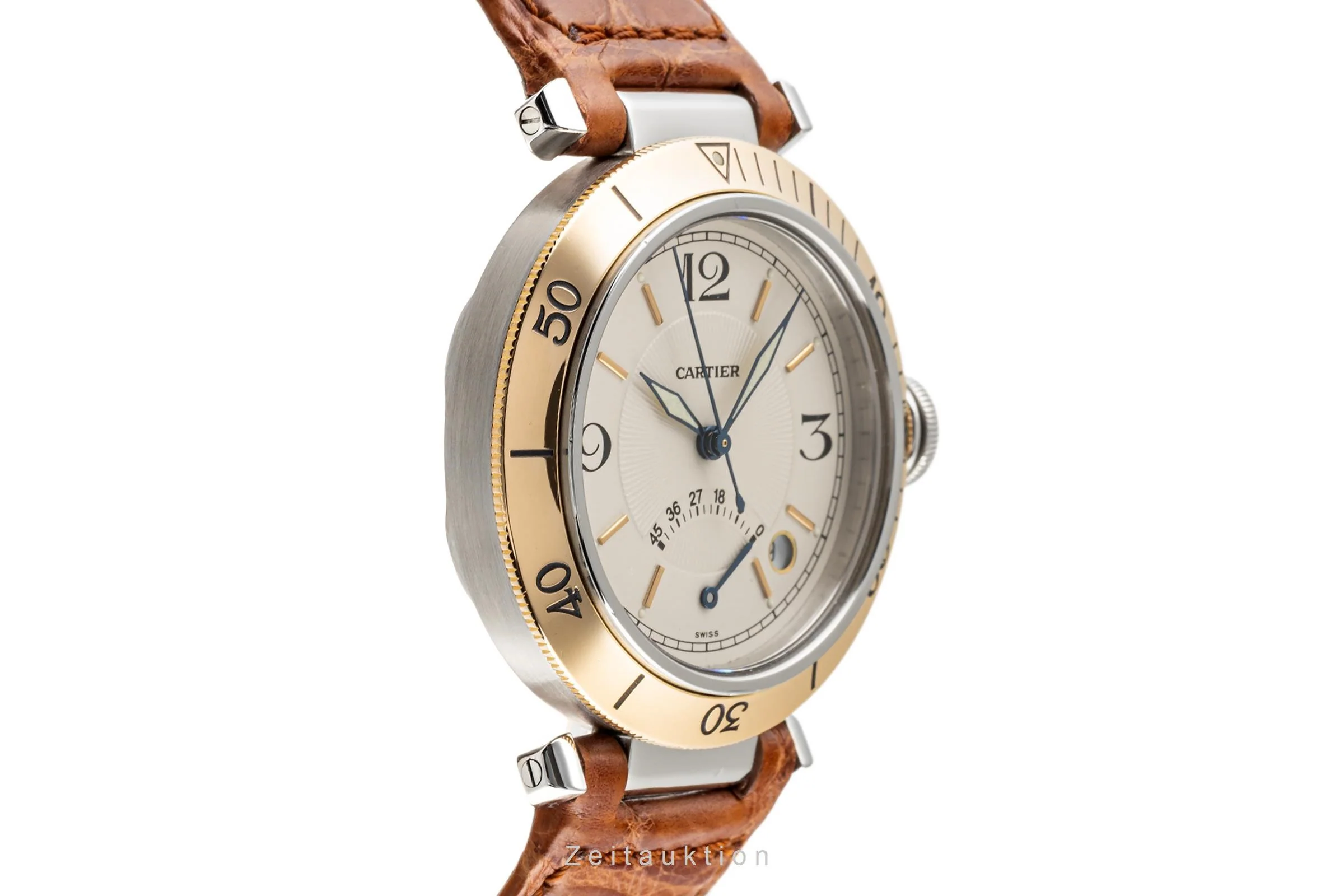 Cartier Pasha steel / gold automatic men's watch W3101255  1033  [2302035] - Image 6