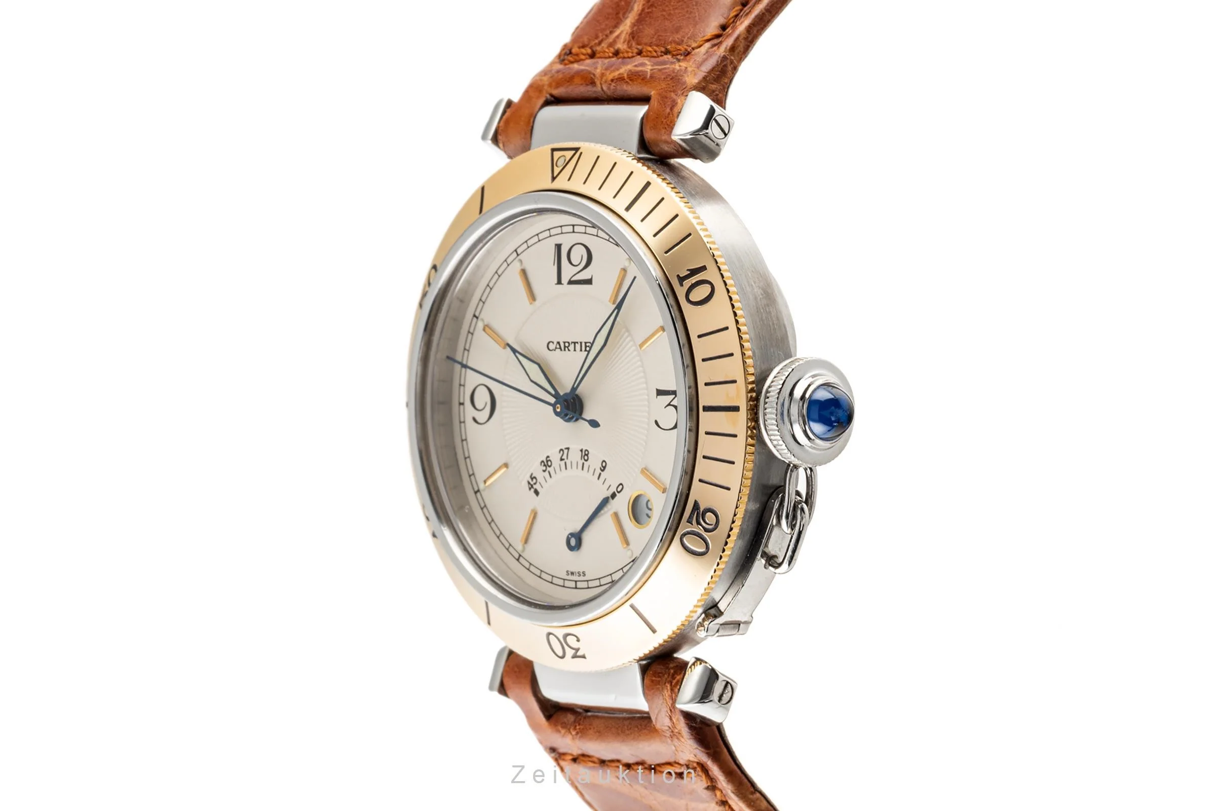 Cartier Pasha steel / gold automatic men's watch W3101255  1033  [2302035] - Image 7