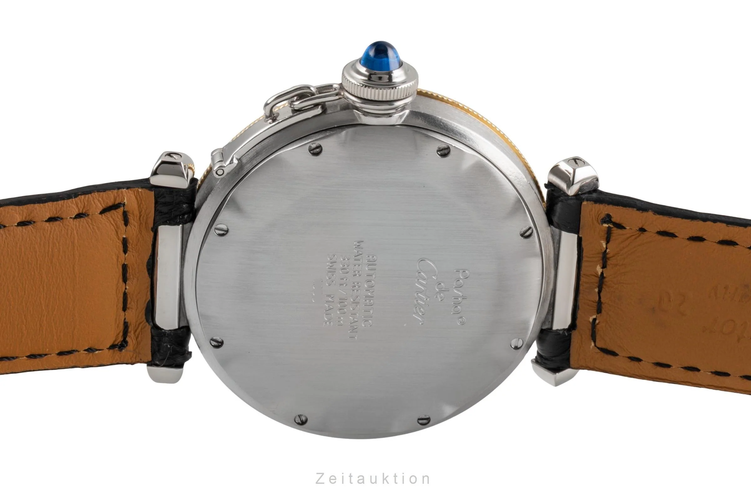 Cartier Pasha steel / gold automatic men's watch W31012H3  [2502820] - Image 12