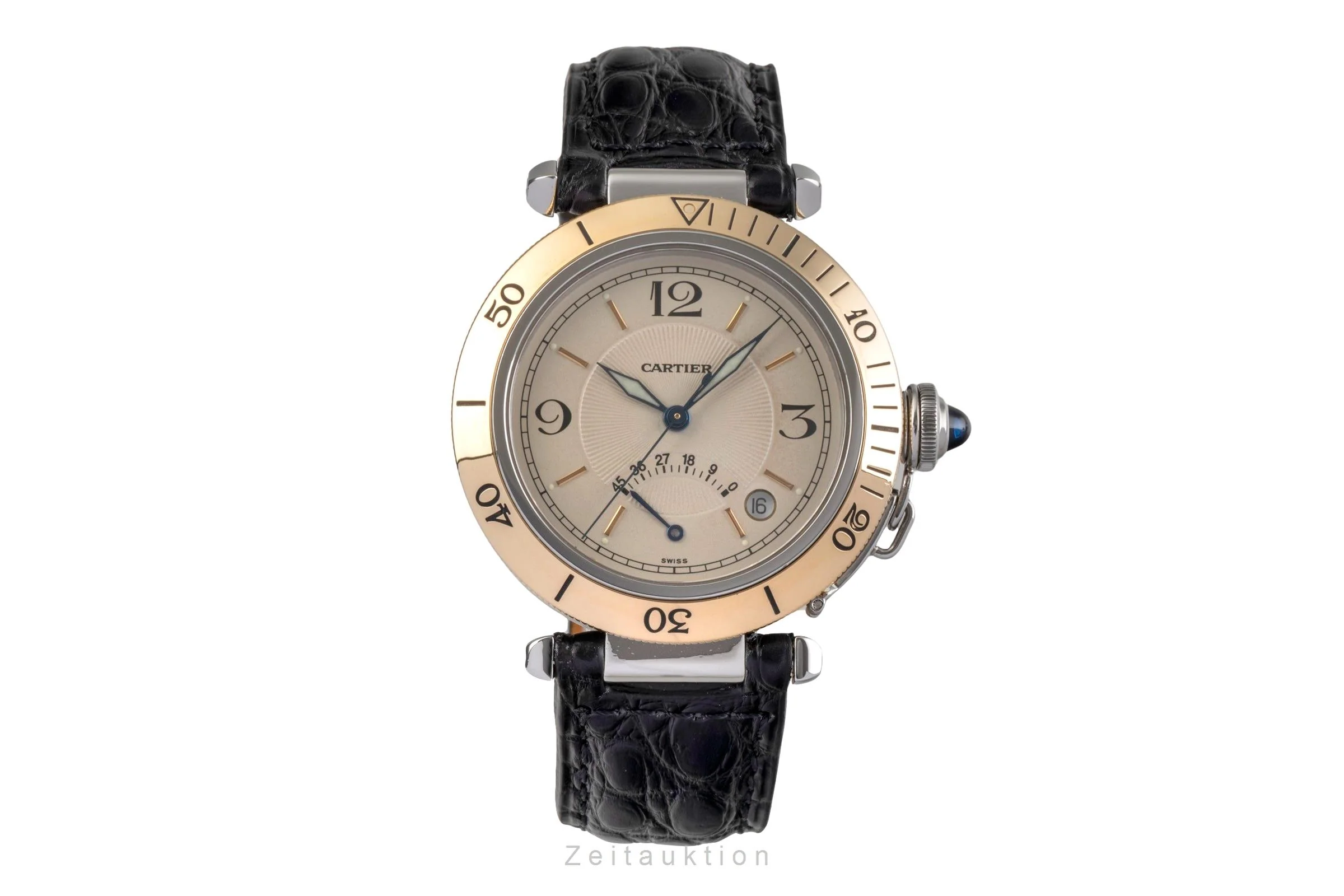 Cartier Pasha steel / gold automatic men's watch W31012H3  [2502820] - Image 5